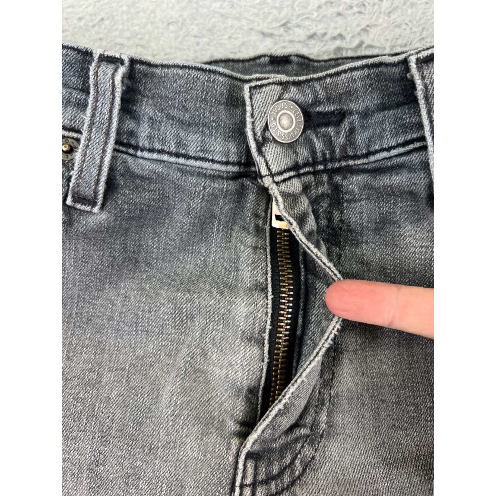 Levi's Levi's Denim Jeans 512 Distressed Black 29/Regular Mens Levi's 512 5-Pocket Stretch Cotton Pants Jeans Size US 29 - 5 Thumbnail