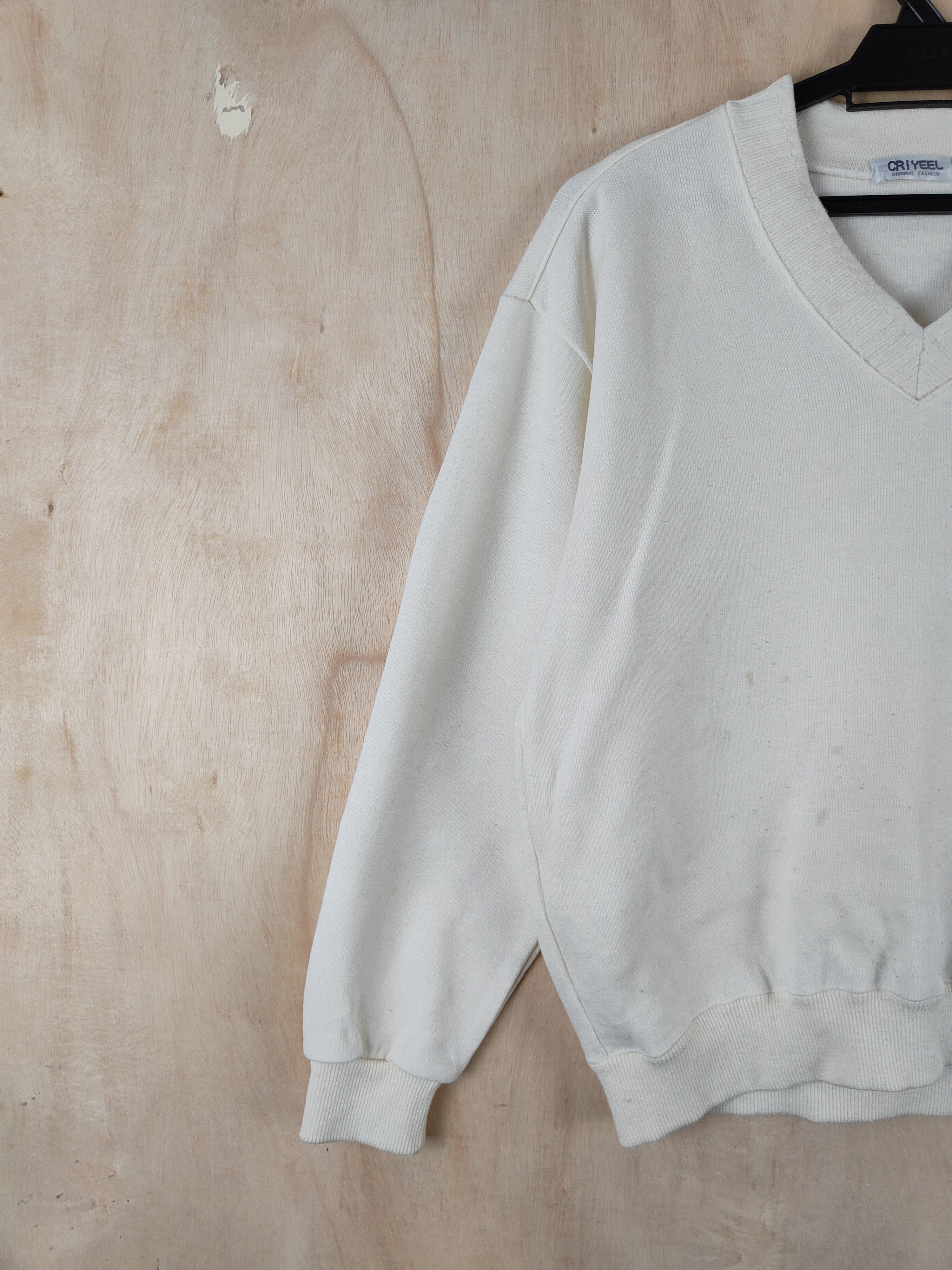 Japanese Brand × Vintage Criyeel Cream vintage Sweatshirts #S2637 Size M / US 6-8 / IT 42-44 - 3 Thumbnail