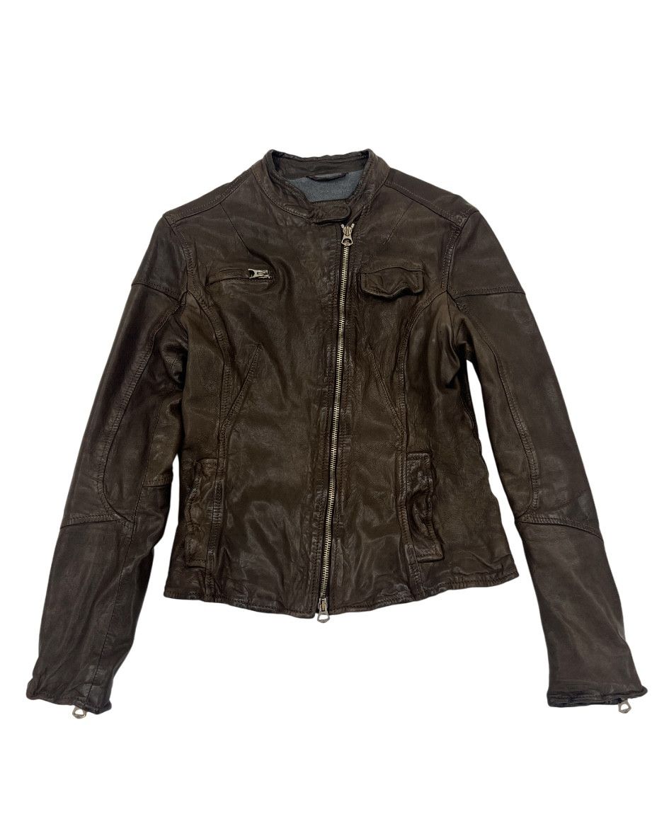 Other MUSHER Leather Single Rider Jacket Size XS / US 0-2 / IT 36-38 - 1 Thumbnail