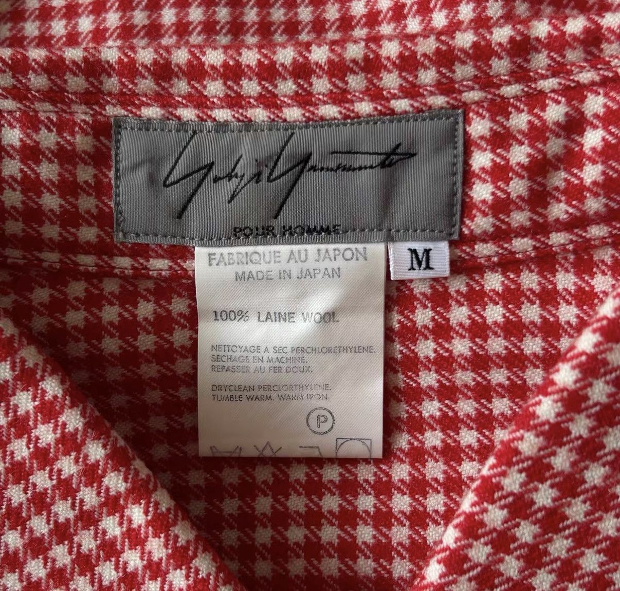 Yohji Yamamoto Yohji Yamamoto 93aw Houndstooth Red Shirt K4 Size US M / EU 48-50 / 2 - 7 Thumbnail