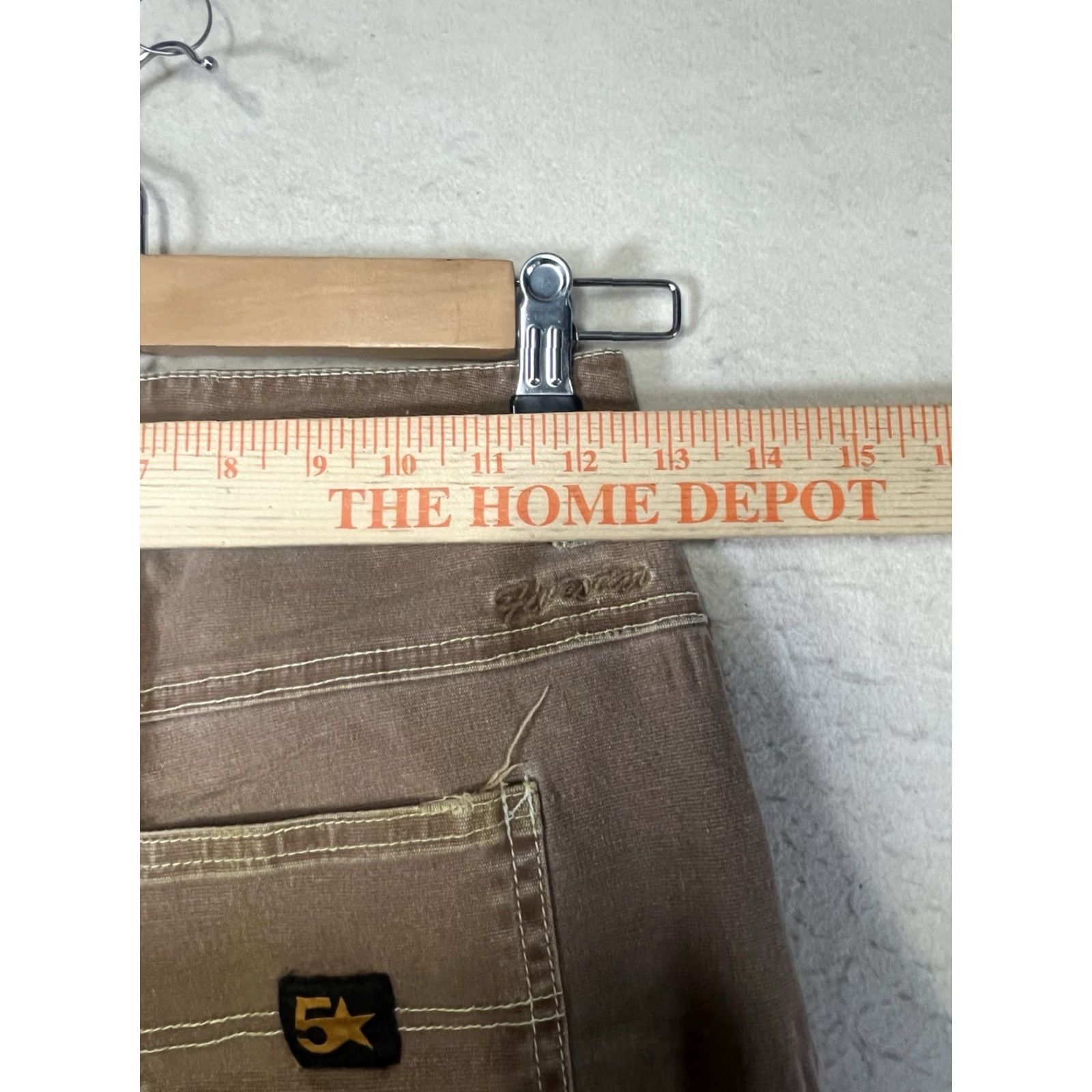 Vintage Five Star General Women's Carpenter Cargo Pants Size 0 Brown Utility Size 25" / US 0 / IT 36 - 3 Thumbnail