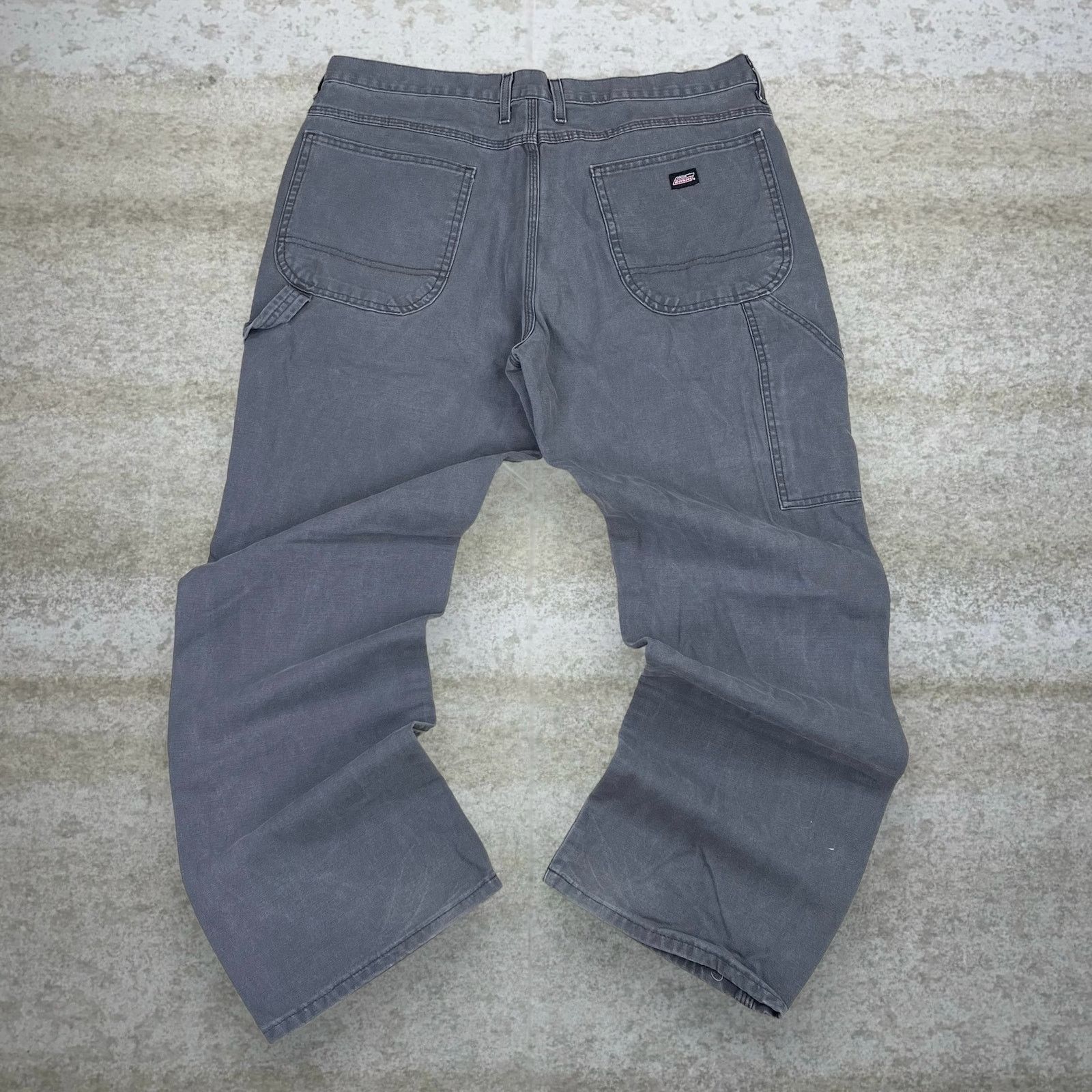Dickies Vintage 90s Dickies Carpenter Pants 36x32 Baggy Grey Canvas Size US 36 / EU 52 - 1 Thumbnail