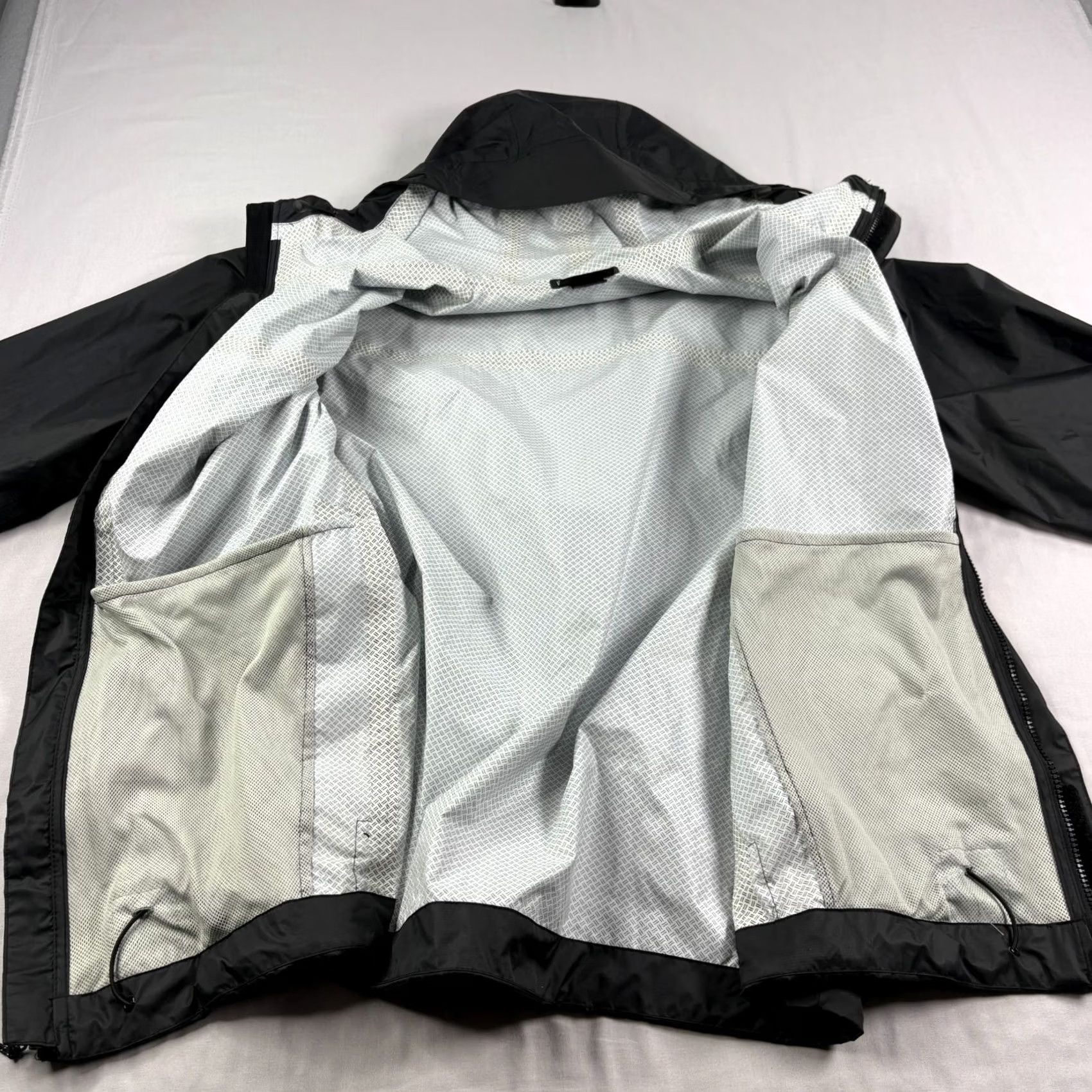 Rains Grundens Rain Jacket Mens XL Black Full Zip Waterproof Hooded Outdoor Coat Jacket Size US XL / EU 56 / 4 - 6 Thumbnail