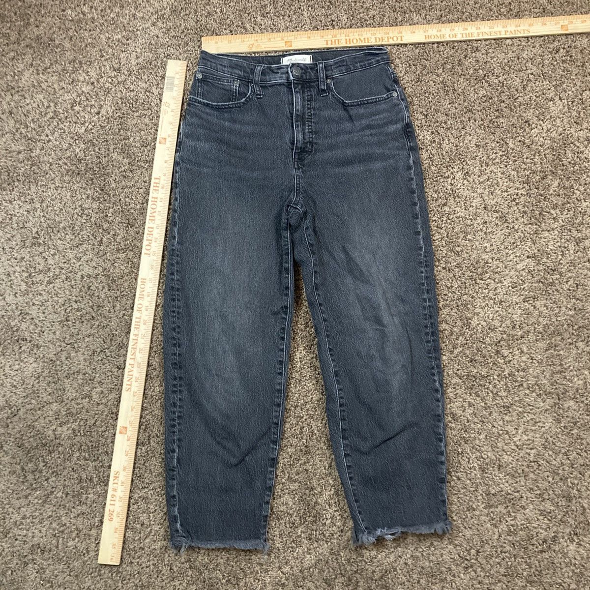 Other Madewell Women's Balloon Jeans Faded Black Denim Size 26 Size 26" / US 2 / IT 38 - 3 Thumbnail