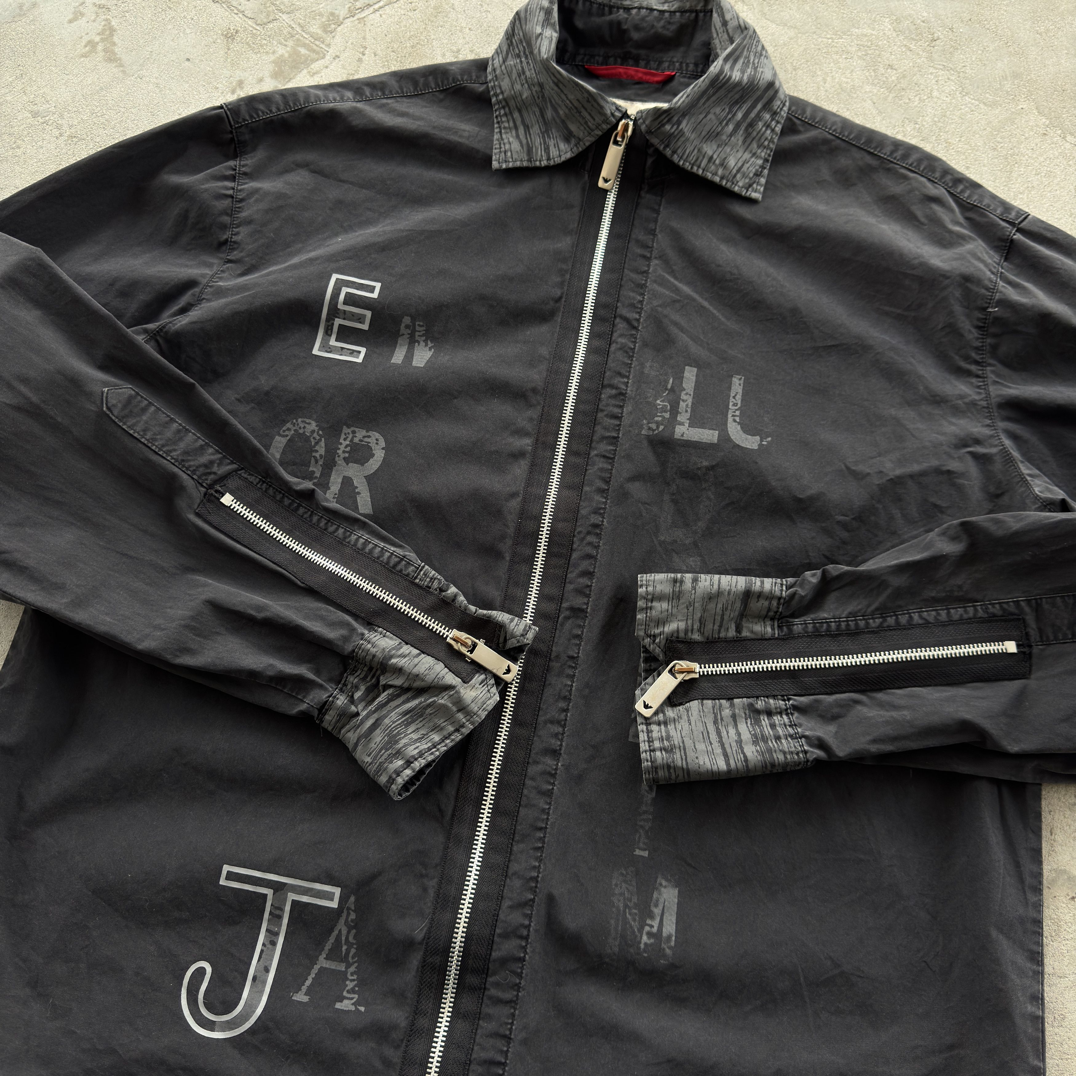 ジャケット・アウター 90s EMPORIO ARMANI zip coat archive Vintage Emporio Armani Full Zip Shirt Jacket Archive