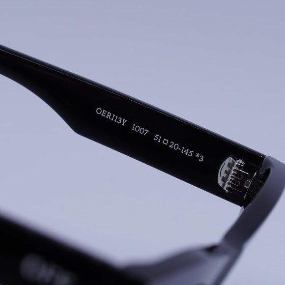 Off-White Off-White OERI13Y SELMA 1007 Sunglasses Black Square Frame Size ONE SIZE - 5 Thumbnail