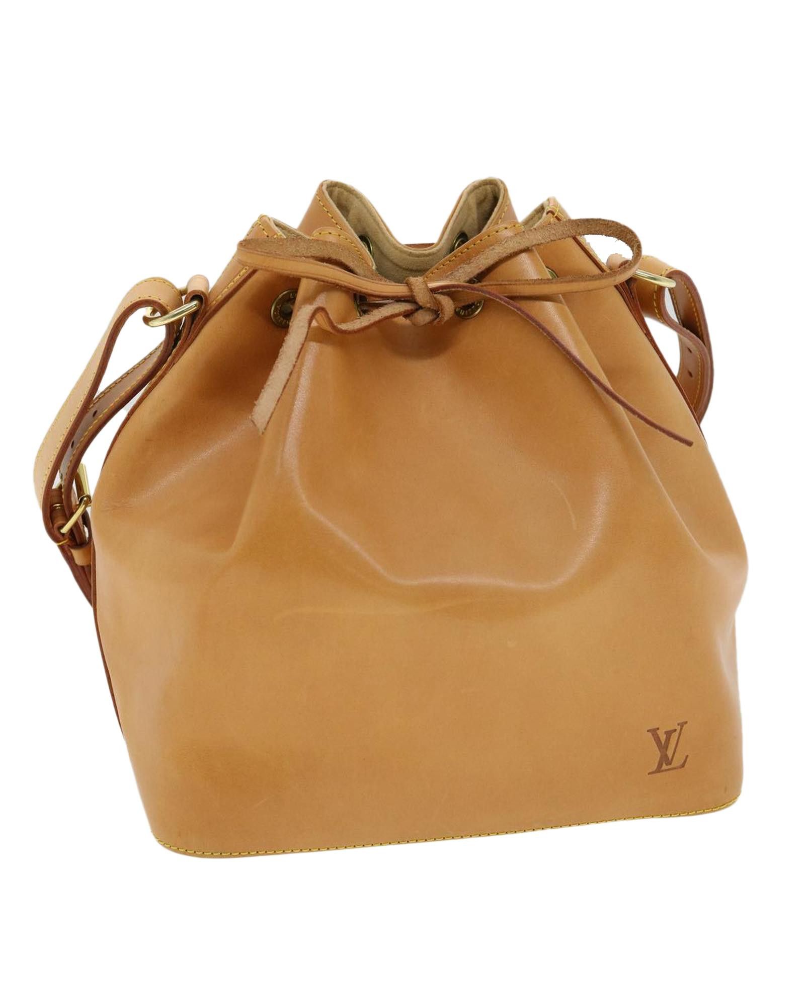 image of Louis Vuitton Nomad Leather Petit Noe Shoulder Bag in Brown, Women's