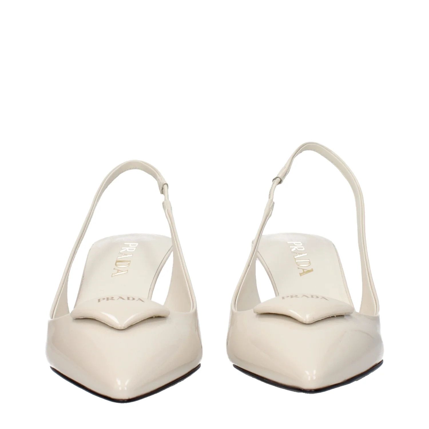 Prada ob1o1e1124 Patent Leather Sandals in Ivory Size US 6.5 / IT 36.5 - 3 Thumbnail