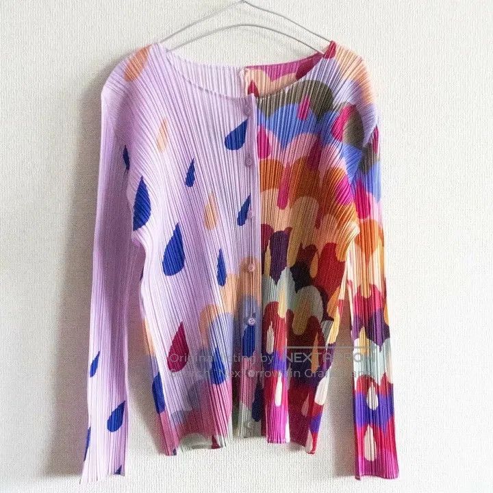 Issey Miyake Issey Miyake Rainbow Drop Ruched Top Size L / US 10 / IT 46 - 1 Thumbnail
