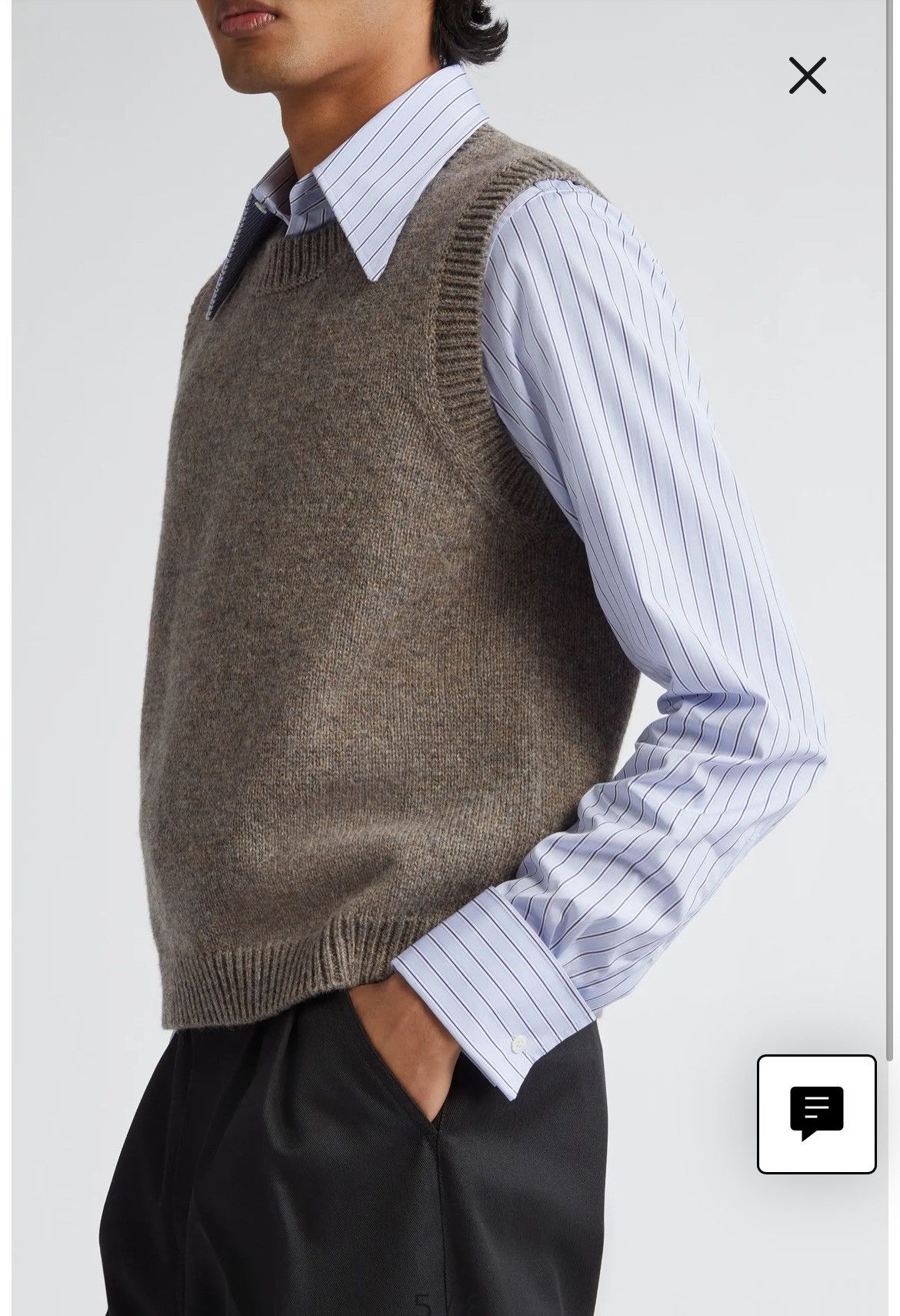 Maison Margiela NEW L Marled Wool Crewneck Sweater Vest Knit Soft Size US L / EU 52-54 / 3 - 4 Thumbnail