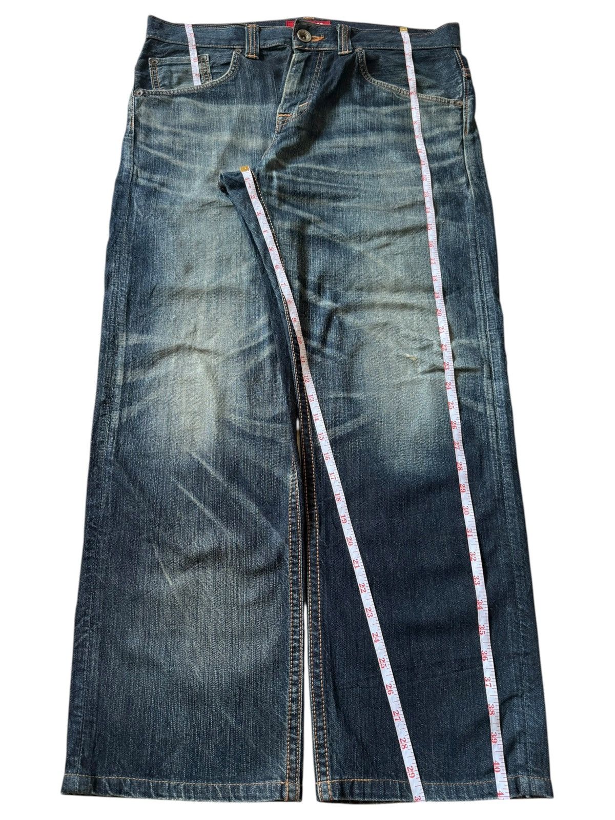 Edwin Exclusive Vintage Edwin XV Distress Baggy Jeans Size US 37 - 7 Thumbnail