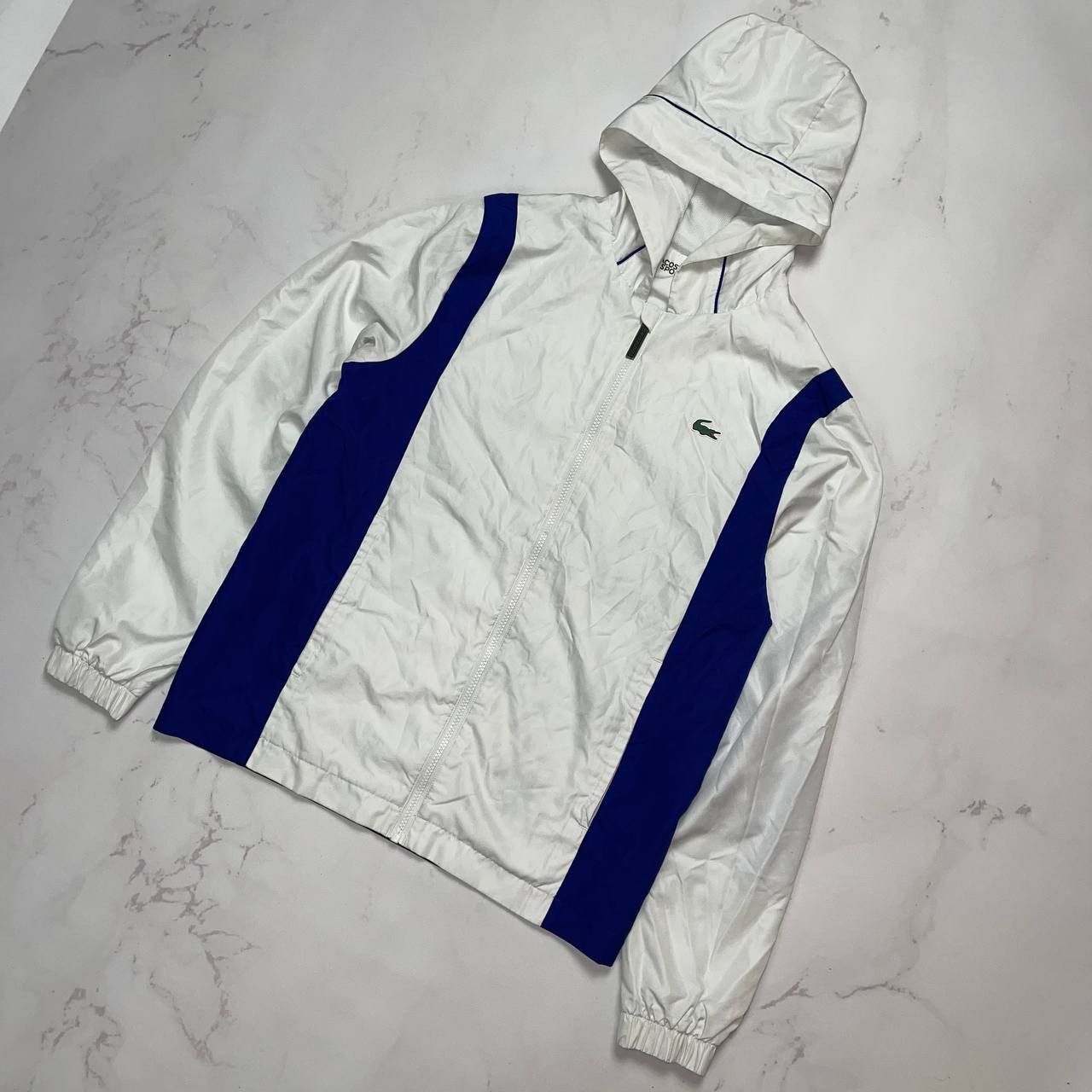 Lacoste Lacoste Sport Jacket Big Logo Geometric Blue/White Size M Size US M / EU 48-50 / 2 - 4 Thumbnail