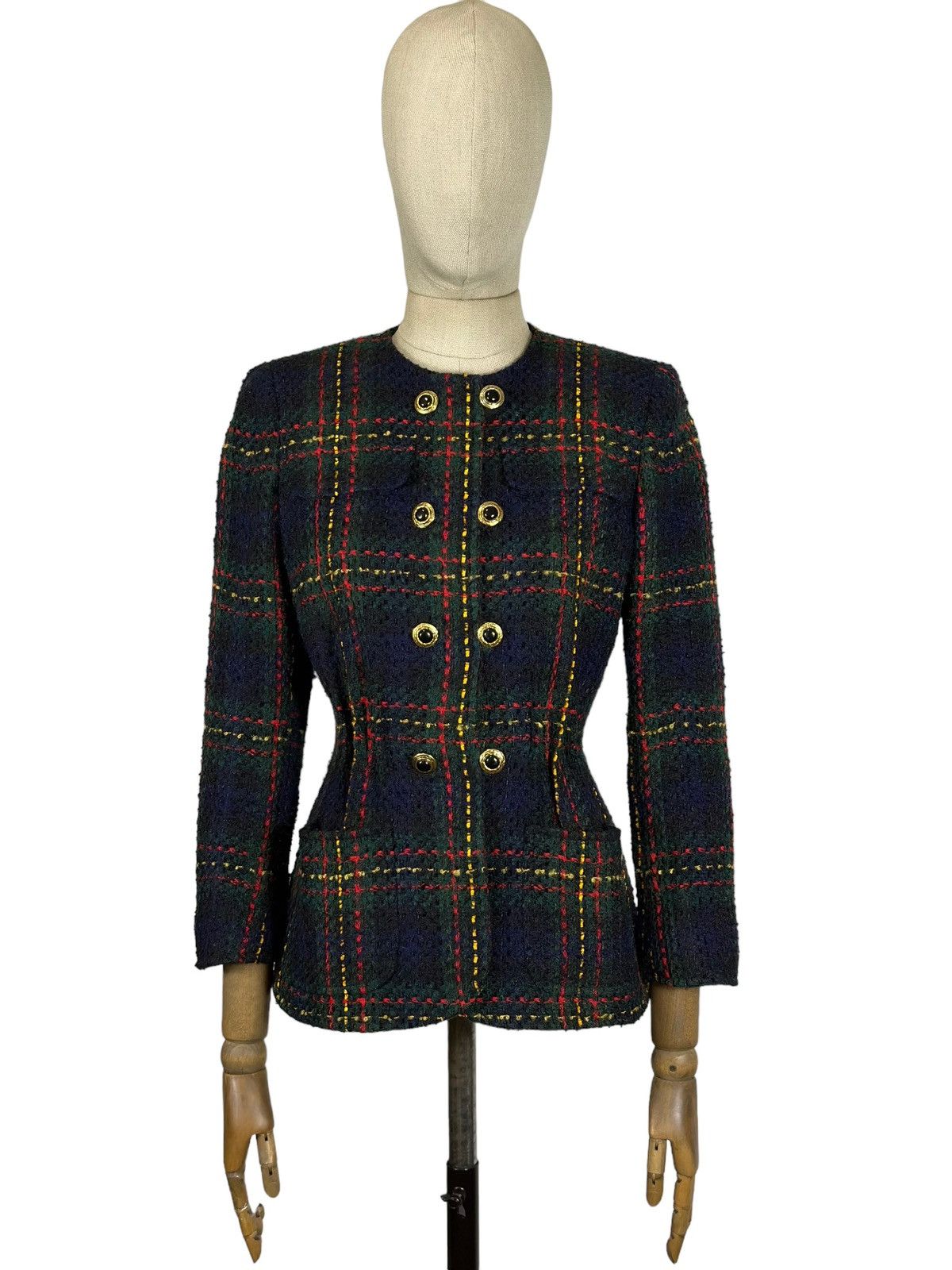 image of Emanuel Ungaro x Ungaro Paris Vintage Ungaro Checked Women's Blazer (Size Medium)