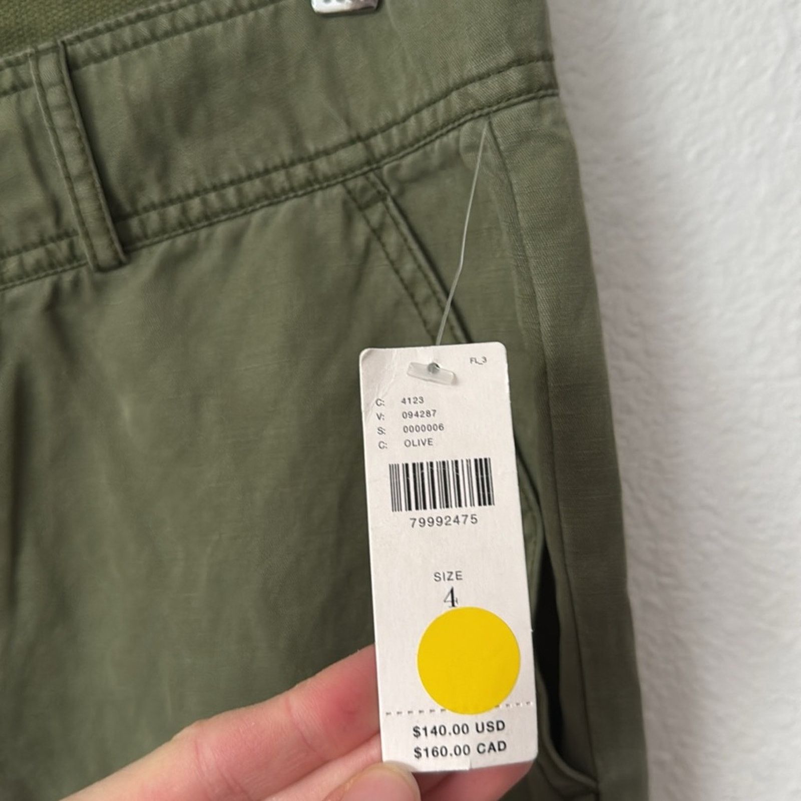 Anthropologie NWT Anthropologie 4 Utility Army Green Cargo Pants Size 27" / US 4 / IT 40 - 3 Thumbnail