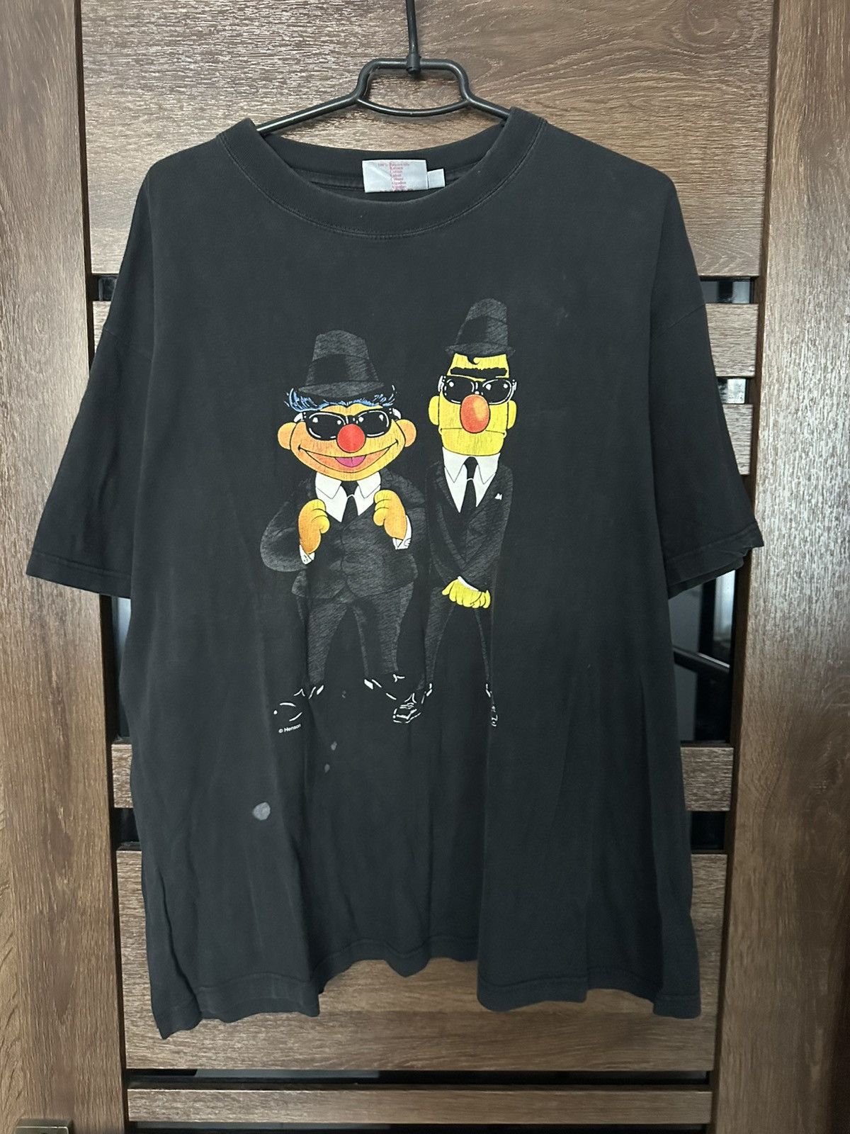 Vintage Sesame Street Jim Henson Man In Black Vintage Movie T-Shirt Size US L / EU 52-54 / 3 - 2 Thumbnail