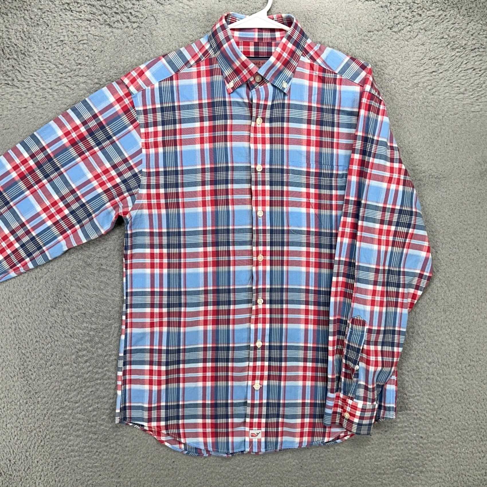 Vineyard Vines Vineyard Vines Murray Shirt Mens Small Button-Down Madras Plaid Blue Red Cotton Long Sleeve Regular Fit Adults Casual 90s? Size US S / EU 44-46 / 1 - 3 Thumbnail