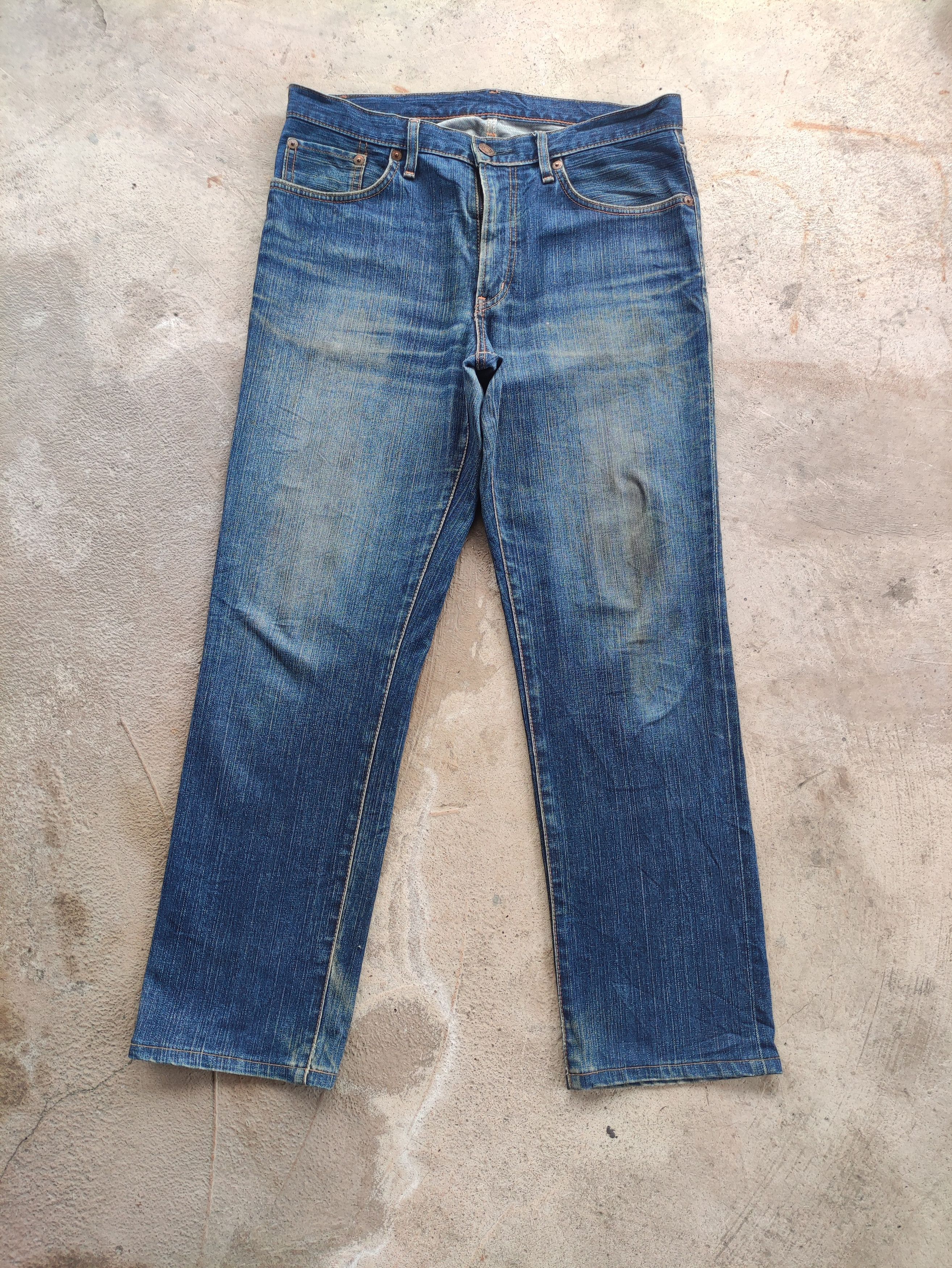 Edwin Vintage Edwin Japan Distressed Faded Denim W36 Size US 36 / EU 52 - 1 Thumbnail