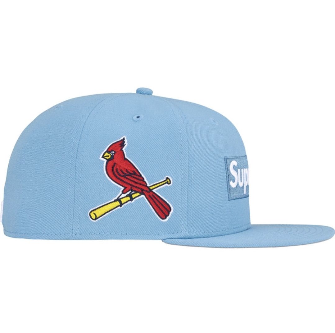 New Era × Supreme MLB Box Logo Fitted Hat - Blue - St. Louis Cardinals 7 5/8 Size ONE SIZE - 4 Thumbnail