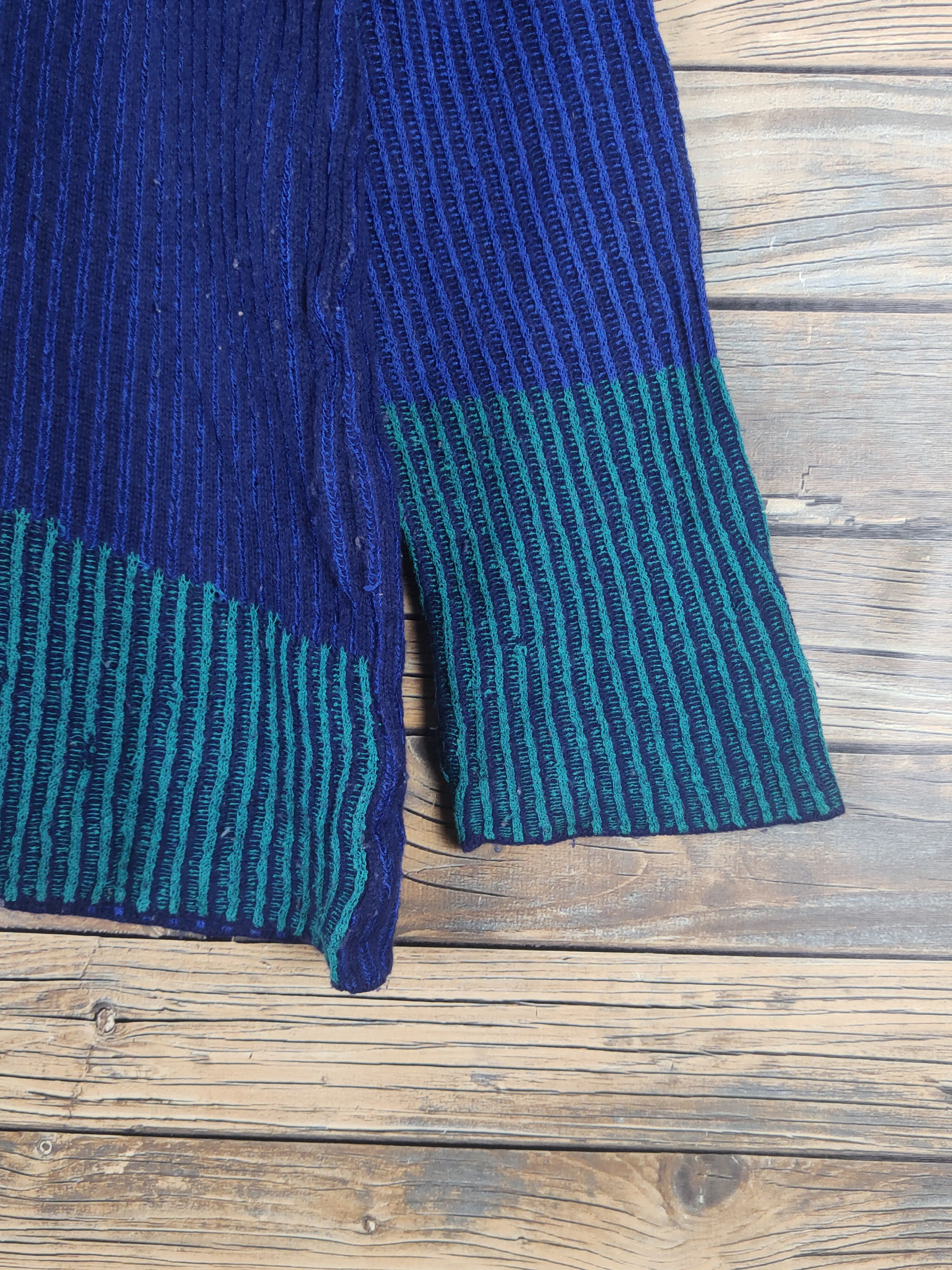 Homespun Knitwear Piare-Micalady Blue Green Knitwear Sweatshirts #W1529 Size M / US 6-8 / IT 42-44 - 7 Thumbnail