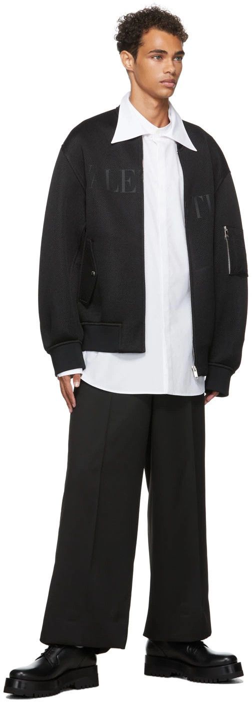 Valentino o1y0525 Logo Bomber Jacket in Black Size US L / EU 52-54 / 3 - 4 Thumbnail