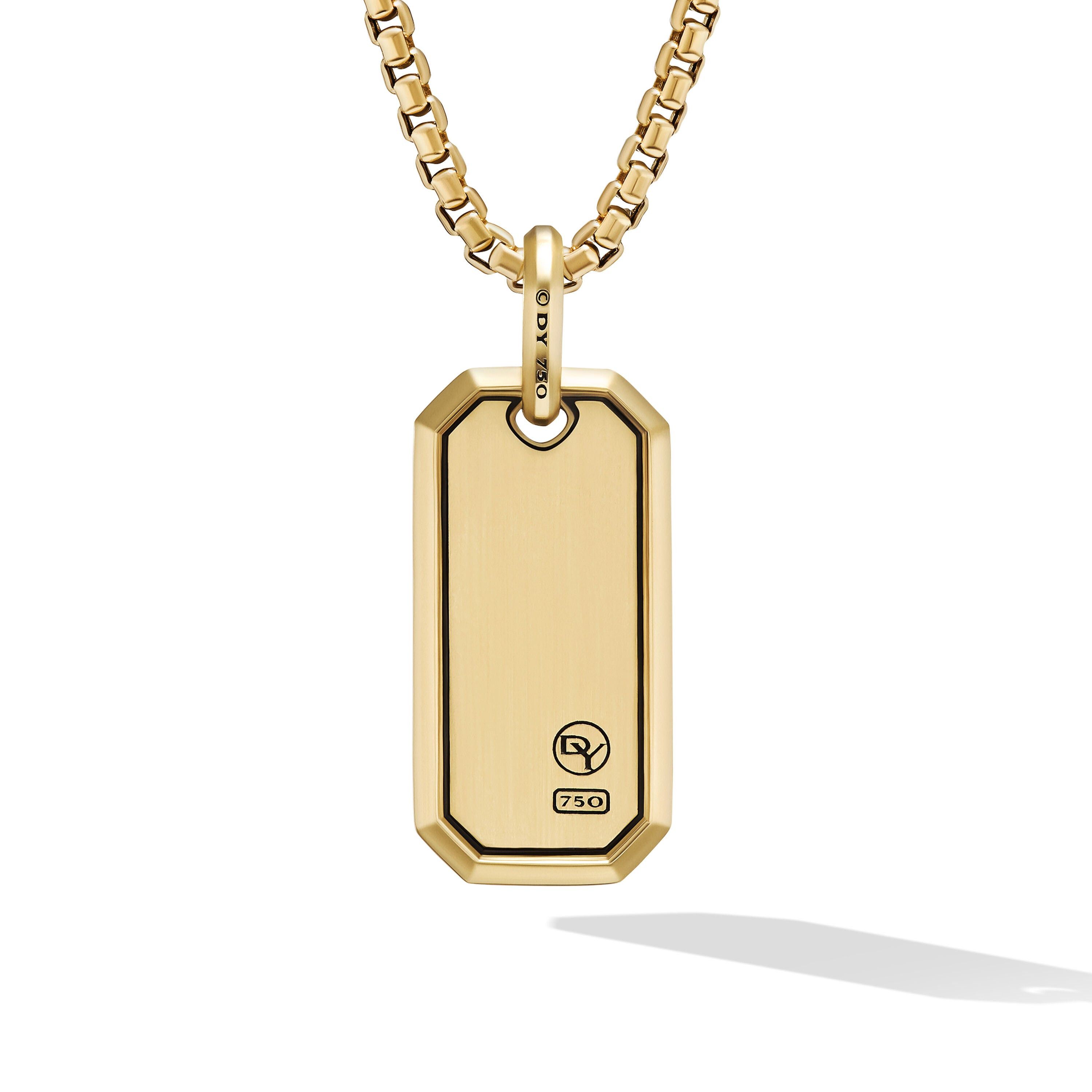 David Yurman o1w1db10526 D25498M /Size 9/Roman Elongated Tag in Golden Size ONE SIZE - 1 Thumbnail