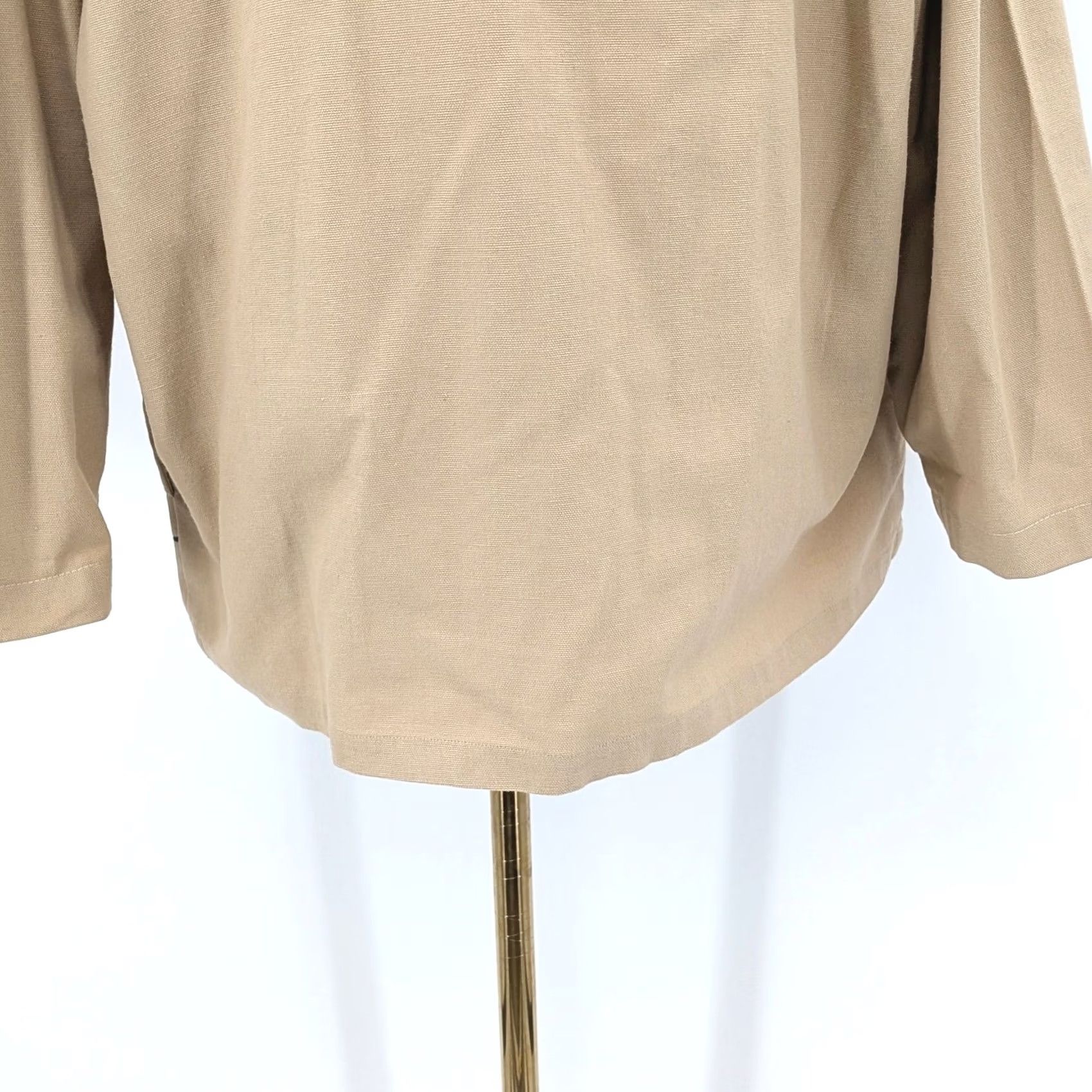 Tudor Tudor Court by Haband Blouse Embroidered Button Front Jacket 100% Cotton Beige M Womens Size M / US 6-8 / IT 42-44 - 6 Thumbnail