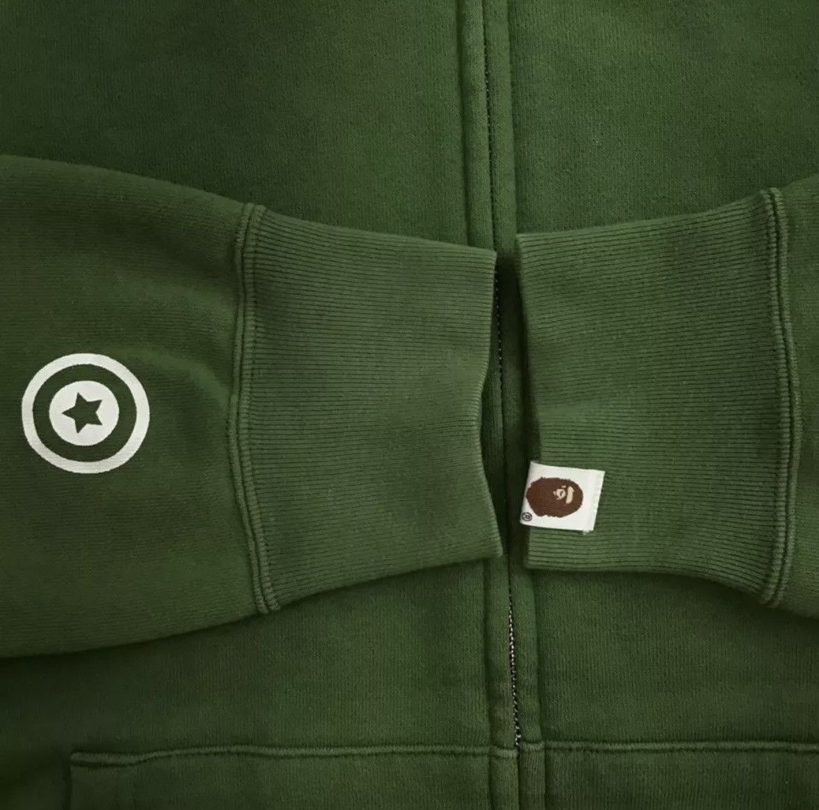 Bape BAPE Green × 1st camo green Shark full zip hoodie Size US L / EU 52-54 / 3 - 6 Thumbnail