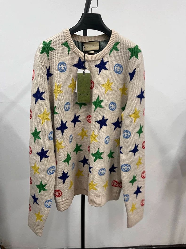 Gucci Gucci Star Print Crewneck Sweater for Men-dmc Size US M / EU 48-50 / 2 - 1 Thumbnail
