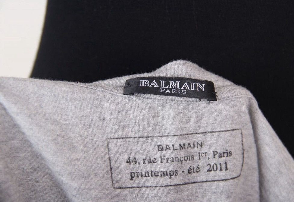 Balmain Balmain SS2011 Decarnin Punk Graffiti Silver Pin Ripped Top Size S / US 4 / IT 40 - 8 Thumbnail