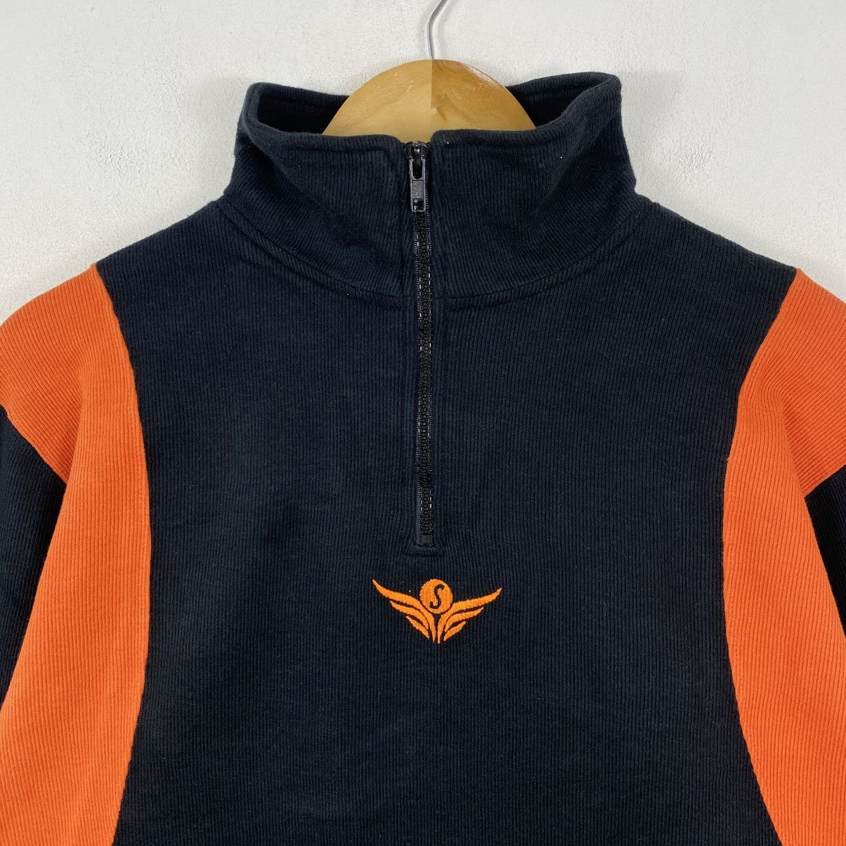 Vintage Vintage J.League Flags Town 1/4 Zip Sweatshirt Large Orange Size US L / EU 52-54 / 3 - 4 Thumbnail