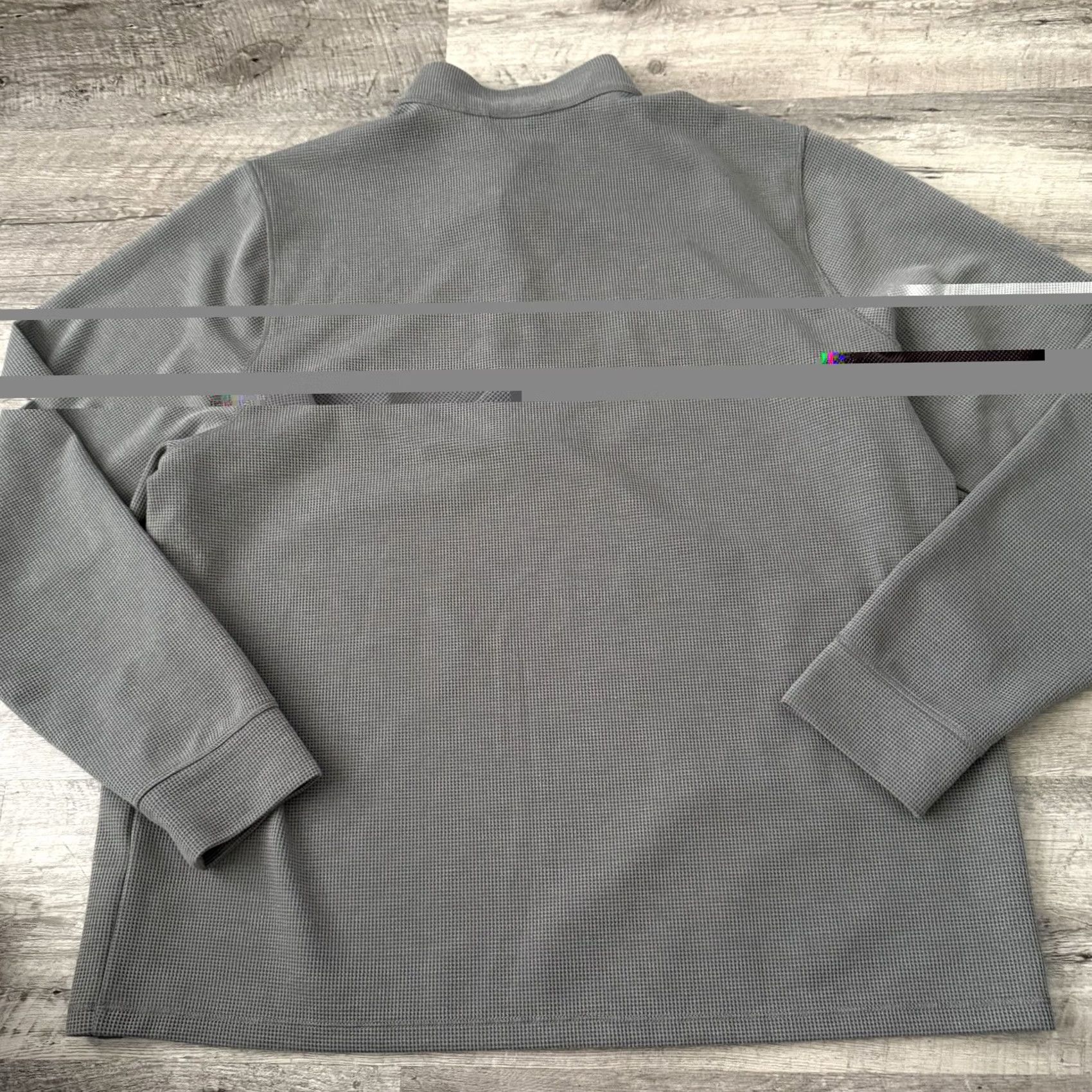 Vintage LL Bean Mountainside Mens XL Gray 1/4 Zip Pullover Micro Waffle Casual Outdoor Size US XL / EU 56 / 4 - 4 Thumbnail