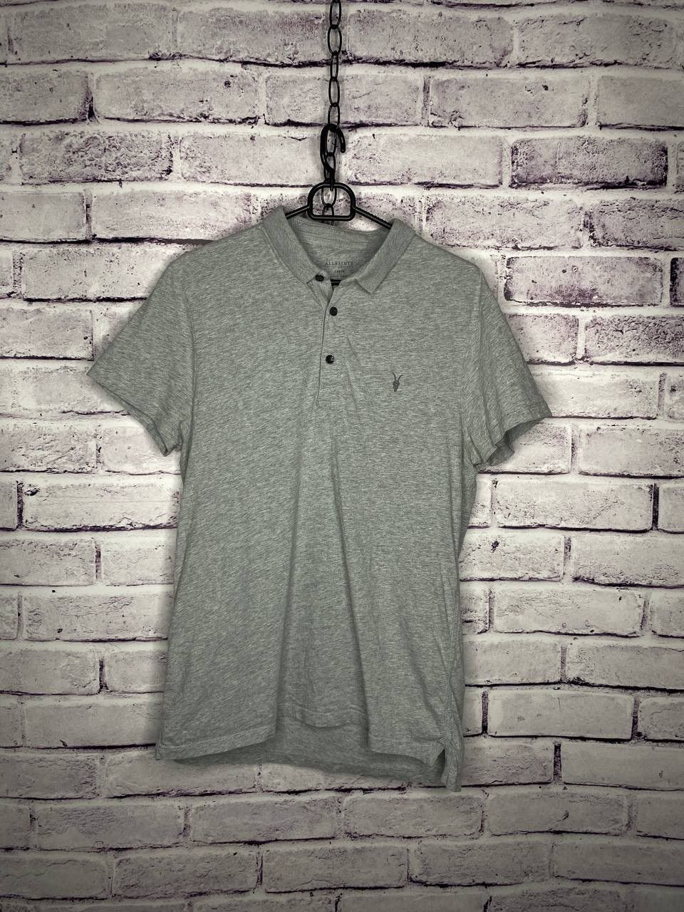 Allsaints Womens Vintage polos Allsaints grey y2k streetwear Size L Size L / US 10 / IT 46 - 1 Thumbnail