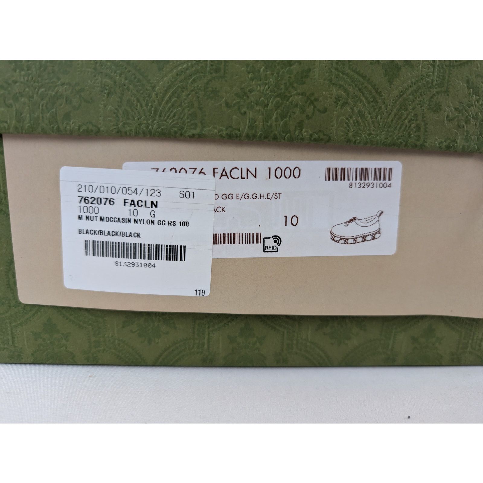 Gucci o1rshd1 M Nut Nylon Moccasin Shoes in Black Size US 10.5 / EU 43-44 - 23 Thumbnail