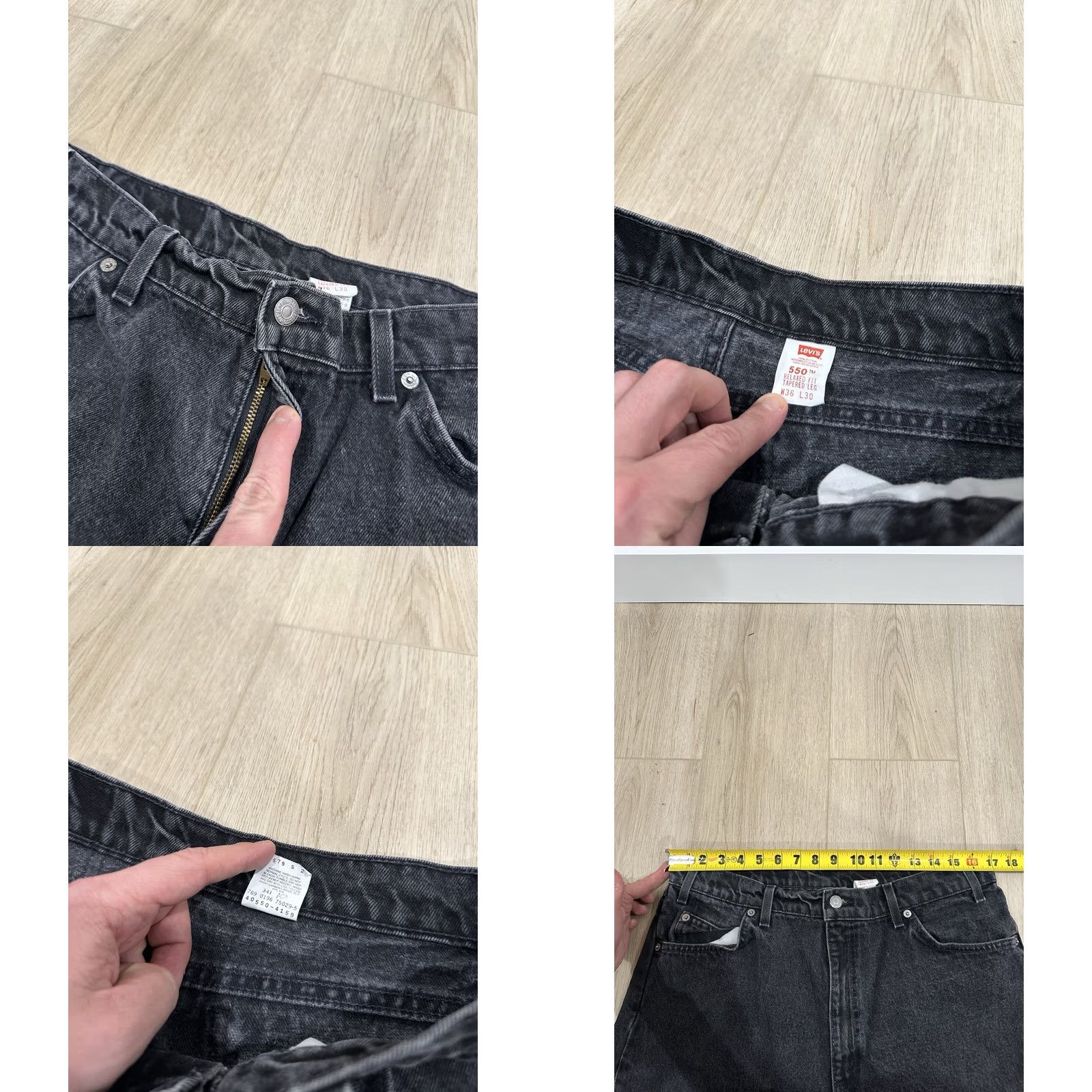 Denime VINTAGE Levi Strauss 550 Jeans Size US 34 / EU 50 - 8 Thumbnail