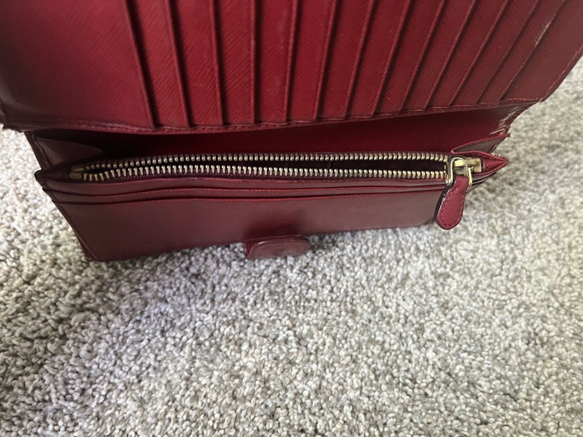 Prada Prada Fuocco Saffiano Metal Leather Long Flap Wallet Size ONE SIZE - 6 Thumbnail