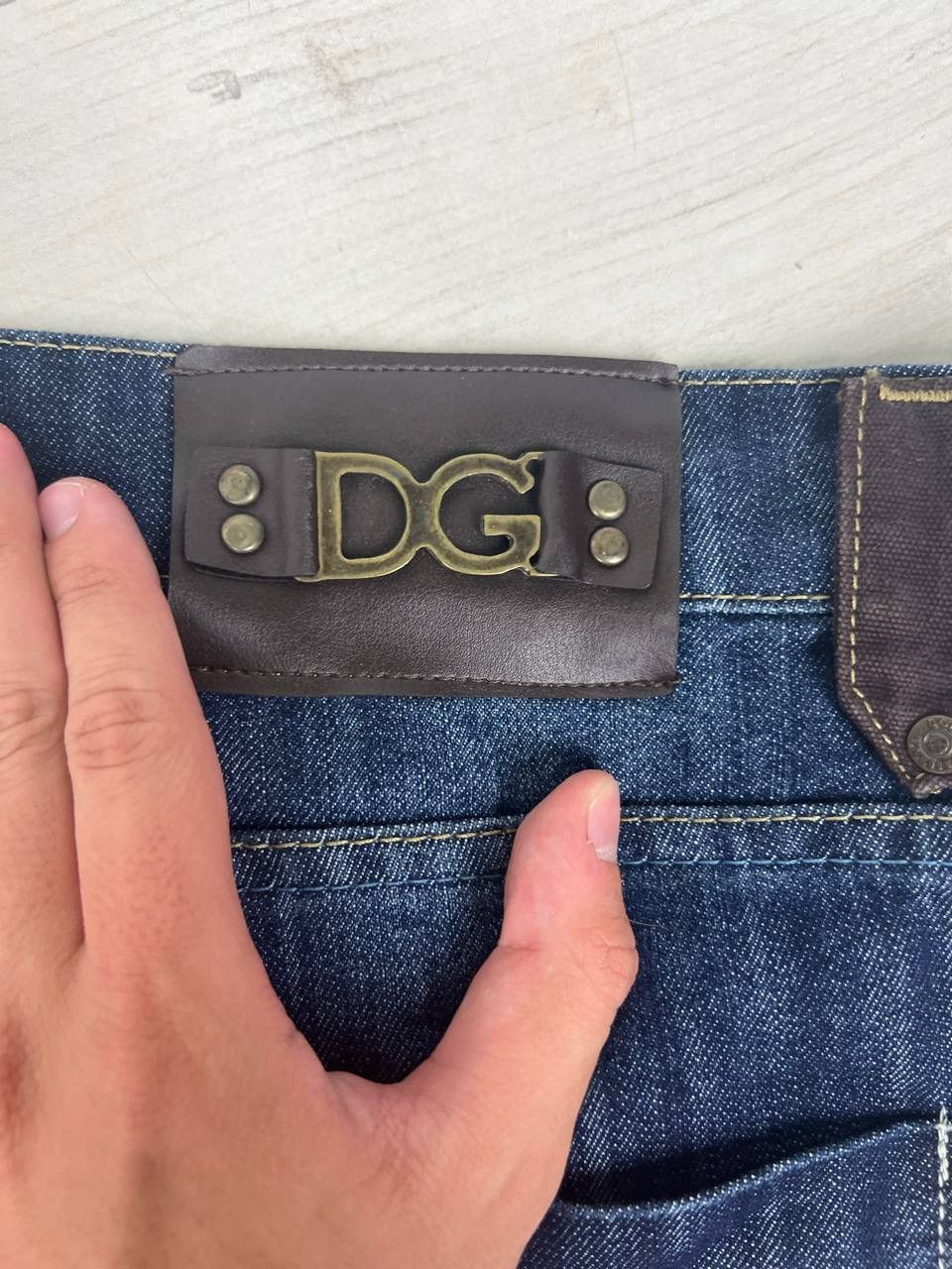 Dolce & Gabbana Vintage Dolce Gabbana Big Logo Denim Jeans Baggy DG Y2K 90s Size US 38 / EU 54 - 4 Thumbnail