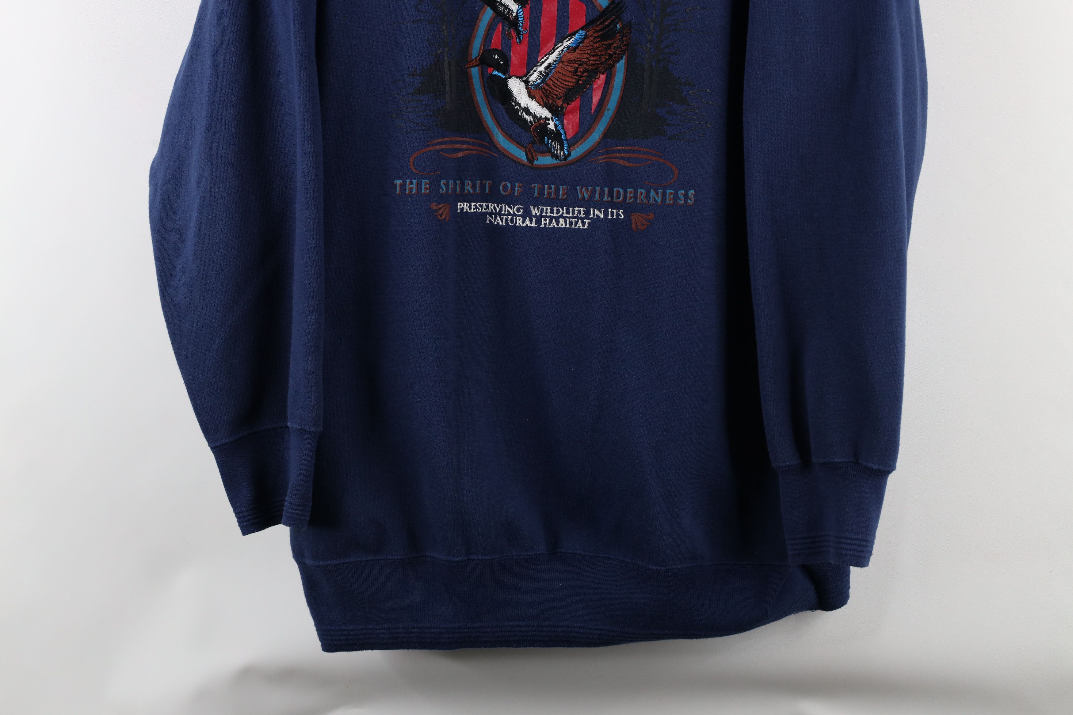 Vintage Vintage 90s Streetwear Nature Wilderness Duck Sweatshirt USA Size US XL / EU 56 / 4 - 3 Thumbnail