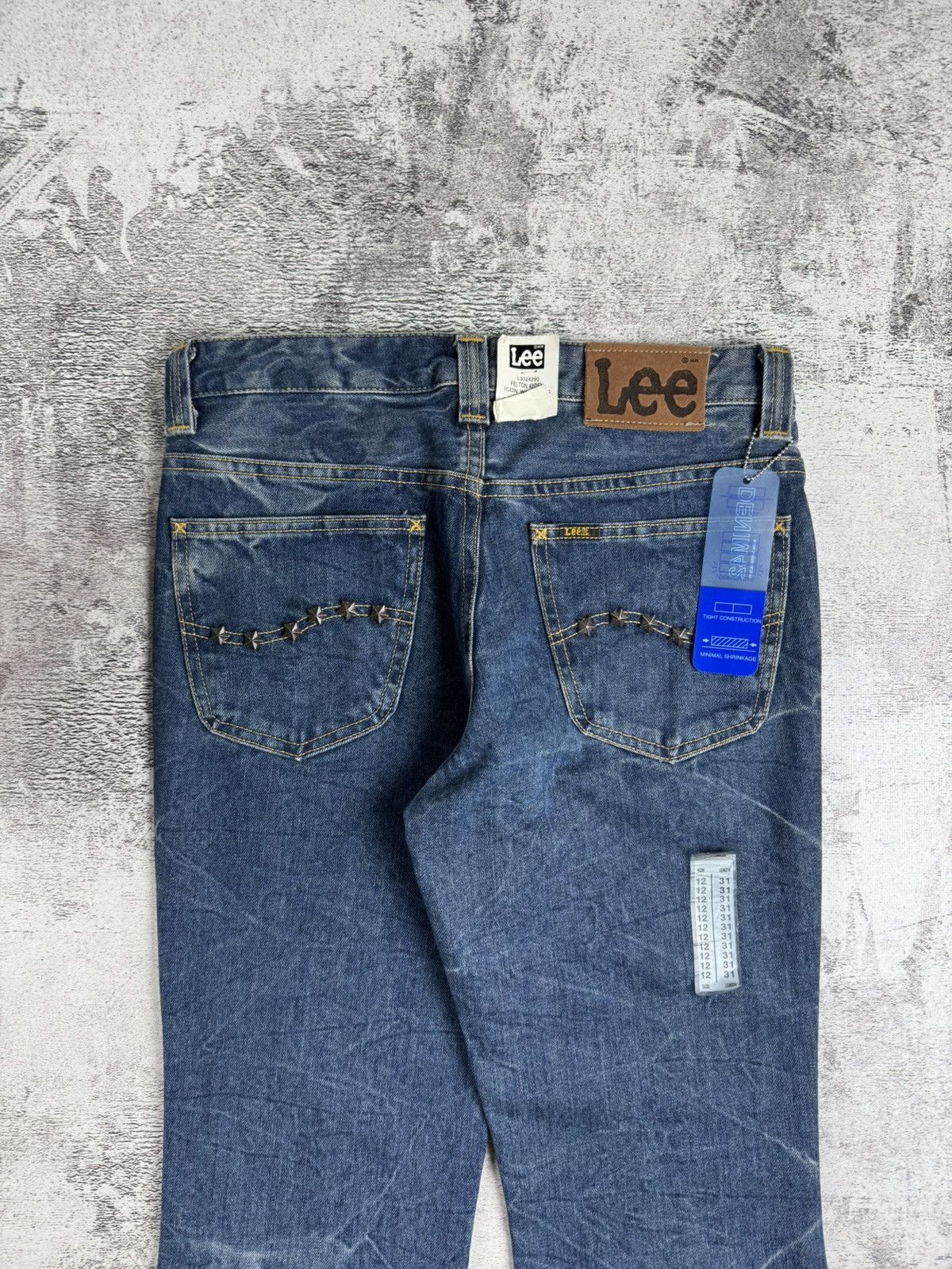 Lee Lee Felton Icon Wrinkles NEW Flare Washed Y2K Faded 12 Size Denim Jeans Trousers Size 32" / US 10 / IT 46 - 7 Thumbnail