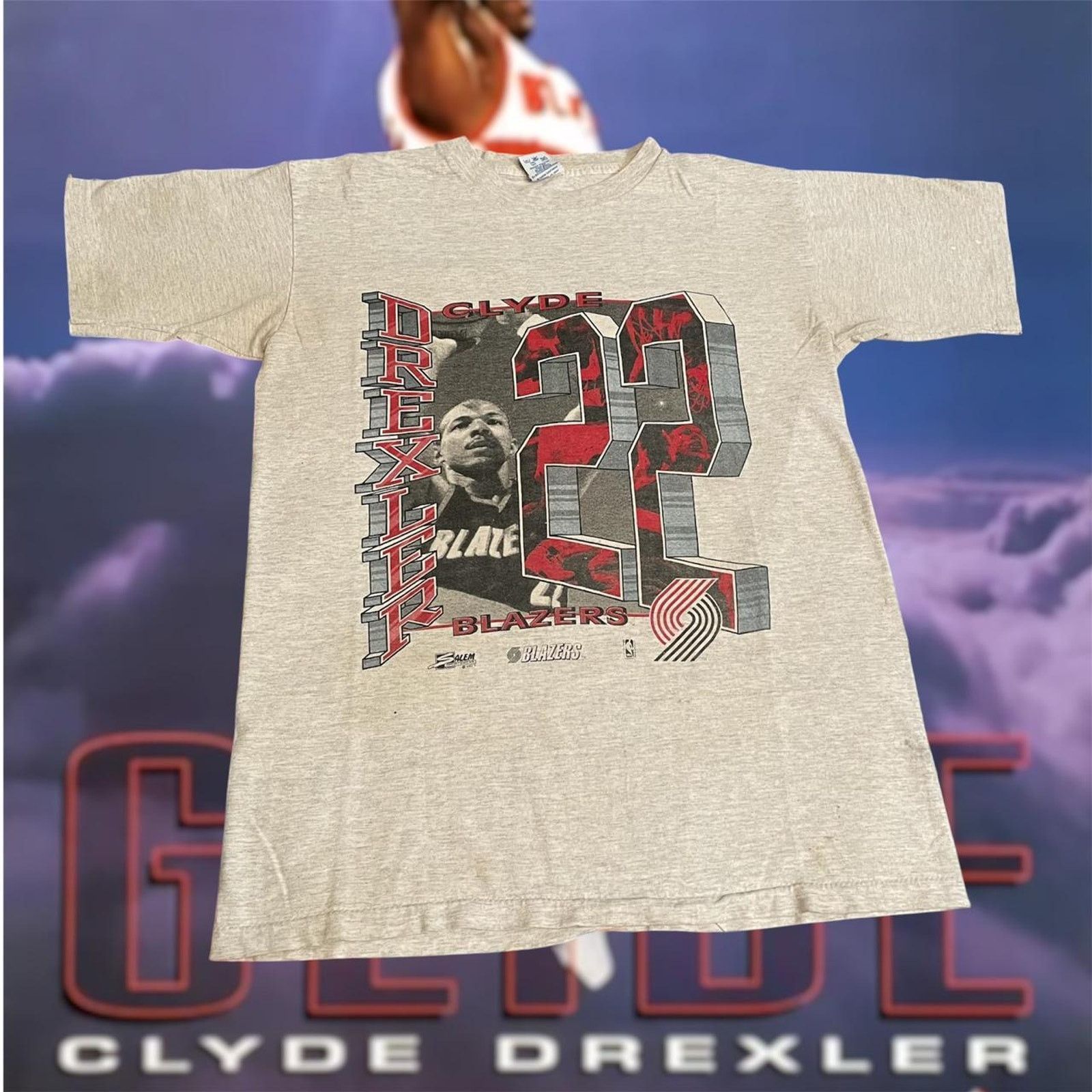Vintage 1992 NBA Clyde Drexler Portland Trail Blazers Tee
