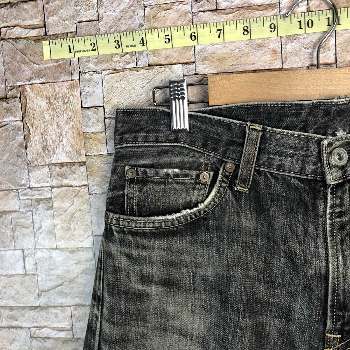 Uniqlo Faded Black Uniqlo vintage Jeans denim #A349 Size US 31 - 8 Thumbnail