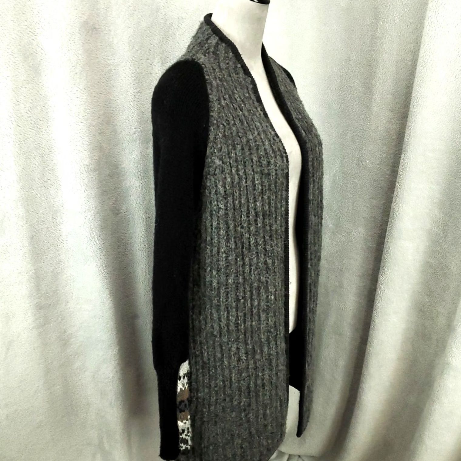 Smartwool SmartWool Cardigan Womens Small Gray Open Pockets Longline Sweater Knit Bohemian Classic Designer Winter Fall Spring Mens Womens Girls Boys Size S / US 4 / IT 40 - 2 Thumbnail