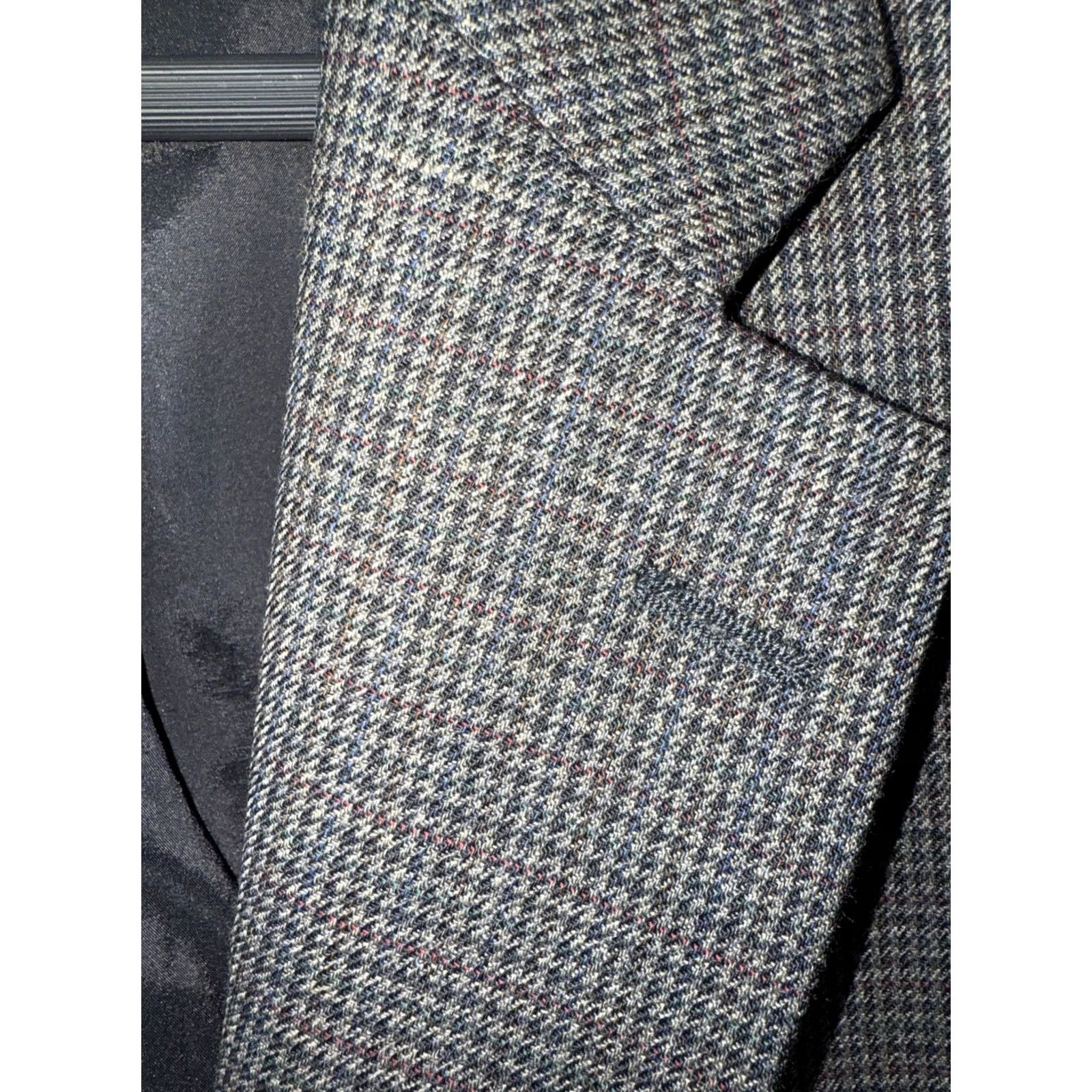 Ralph Lauren Lauren Ralph Lauren Sport Coat Blazer 41R Gray Wool Check Single-Breasted 2-Button Notch Lapel Men Blazer Sports Modern Regular Dress Coat Size 42R - 6 Thumbnail