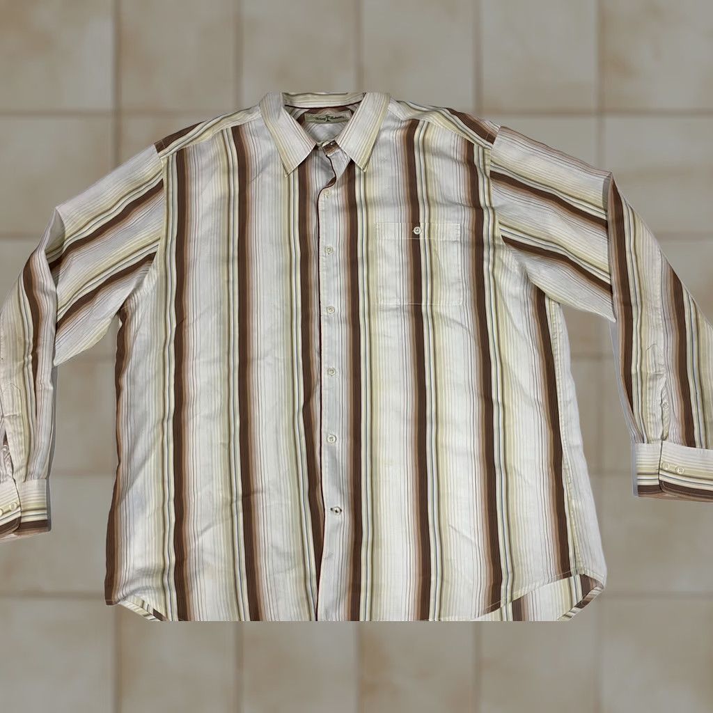 Tommy Bahama Tommy Bahama Shirt Mens XL Striped Button-Down Collared Long Sleeve Hawaiian Cotton Knit Breathable Multicolor Easy Care Size US XL / EU 56 / 4 - 1 Thumbnail