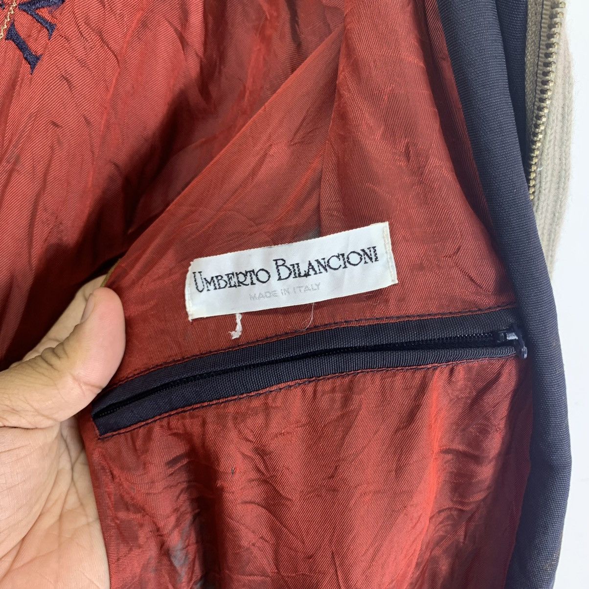 Designer 🔥⚡️DESIGNER UMBERTO BILANCIONI ITALY BOMBER JACKET Size US L / EU 52-54 / 3 - 15 Thumbnail