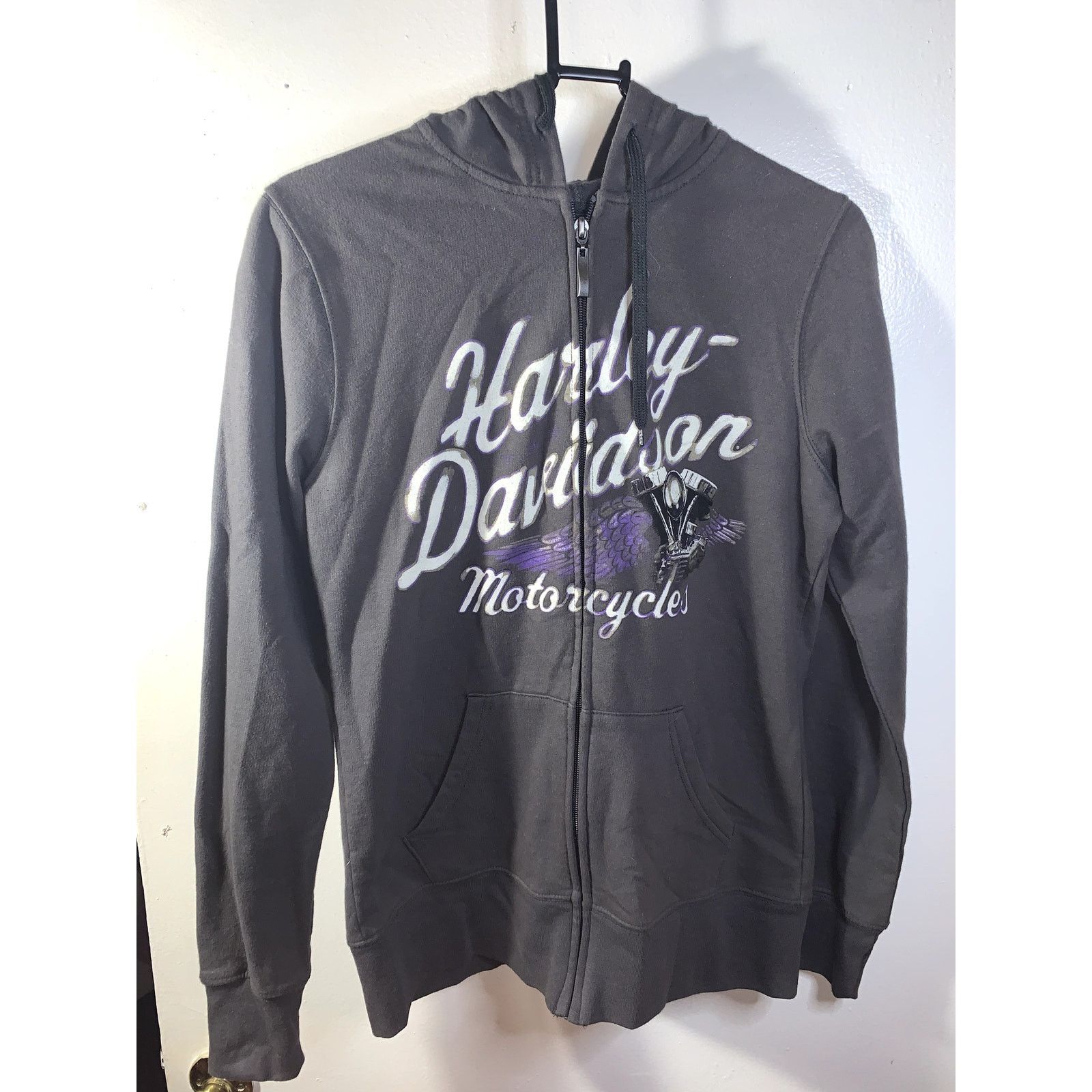 Harley Davidson Harley-Davidson Dark Grey Purple Hoodie Unisex Small Size US S / EU 44-46 / 1 - 11 Thumbnail