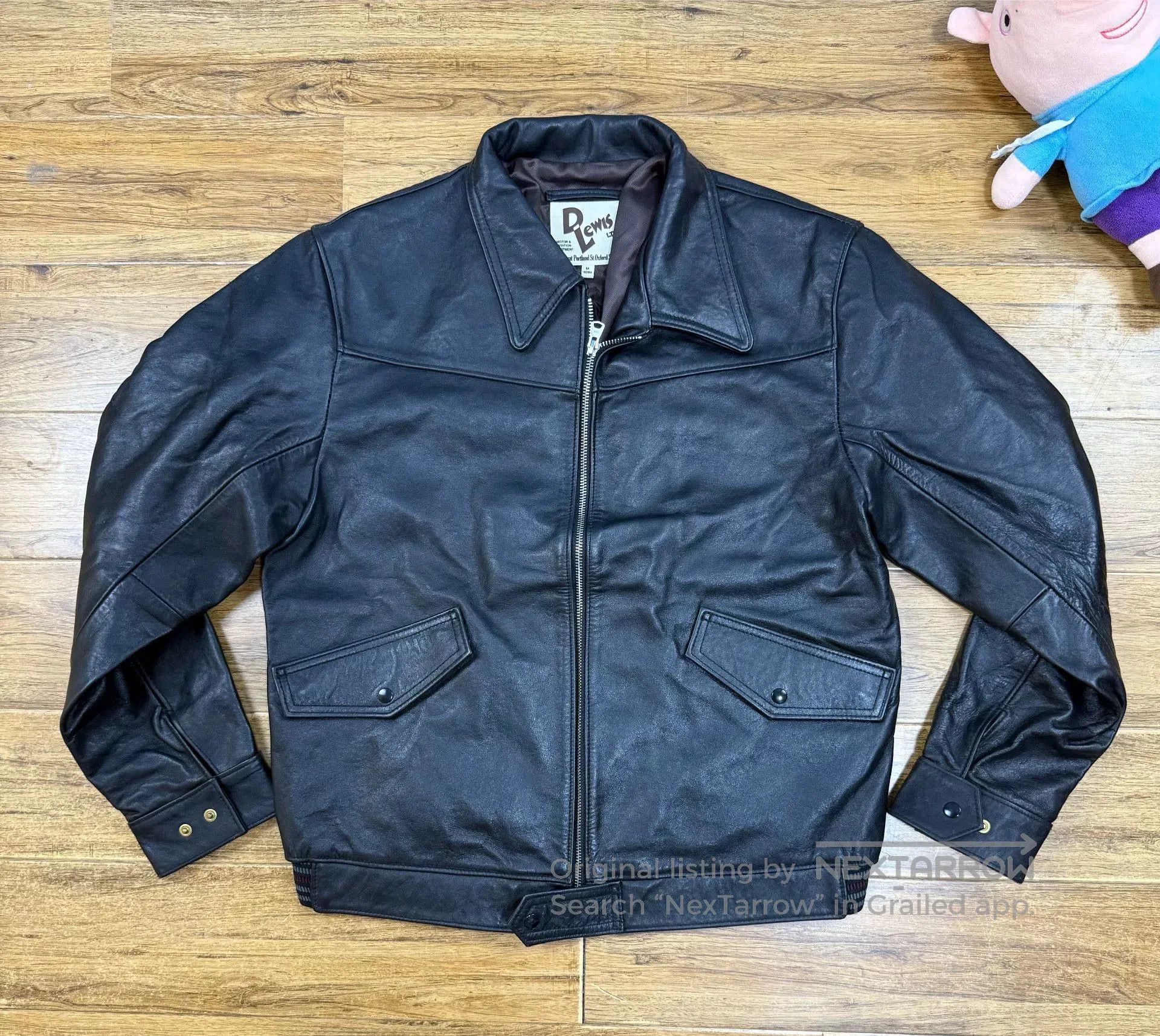 Lewis Leathers D. Lewis Men's Leather Flight Jacket. Size US M / EU 48-50 / 2 - 1 Thumbnail