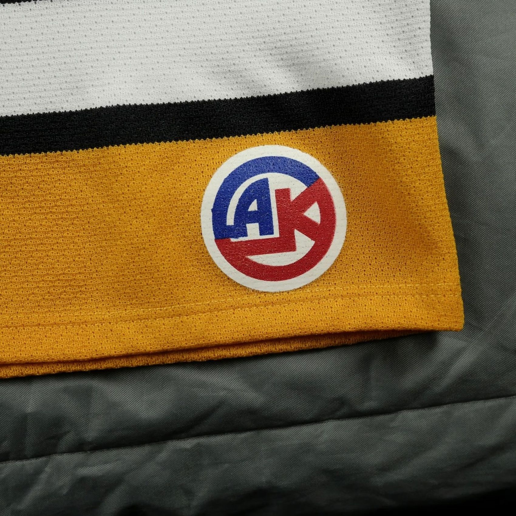 Vintage Athletic Knit Hockey Jersey Mens 2XL Black Yellow White Coach 50+ Made Canada Size US XXL / EU 58 / 5 - 7 Thumbnail