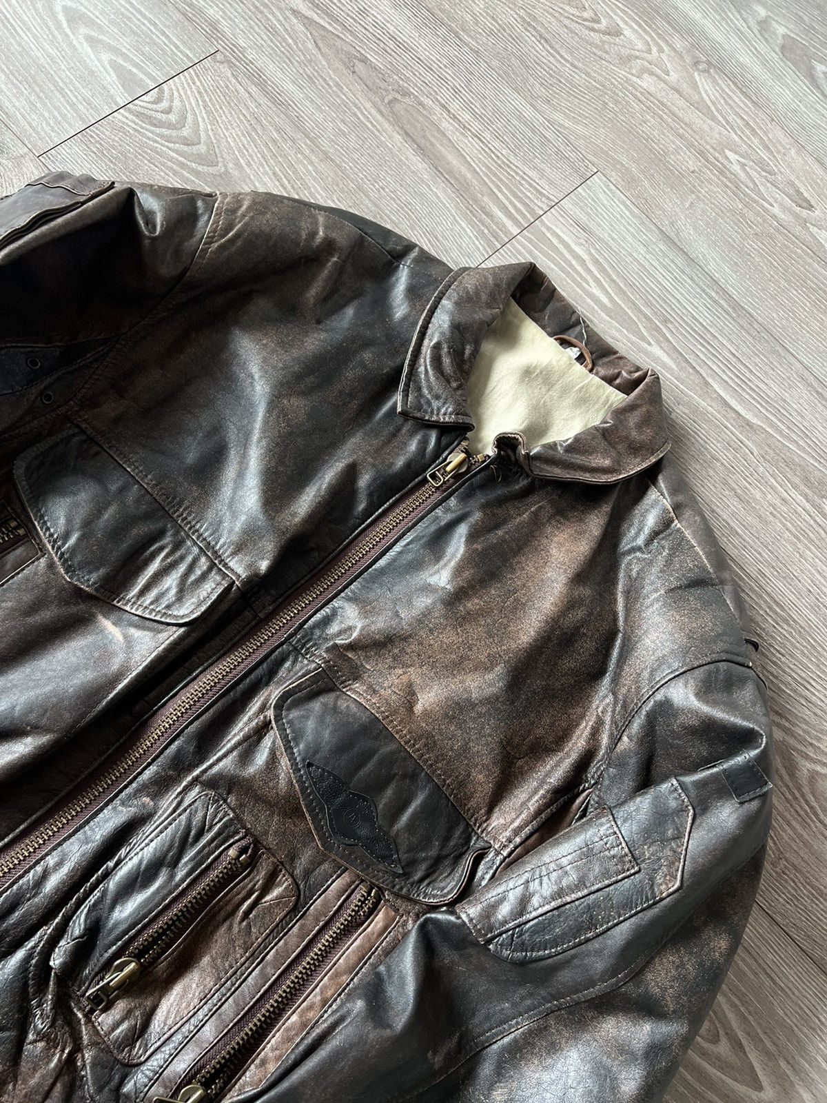 Genuine Leather ‼️Vibtage 60s RRP:600$!Paris Dakar 100% Leather Jacket‼️ Size US L / EU 52-54 / 3 - 7 Thumbnail