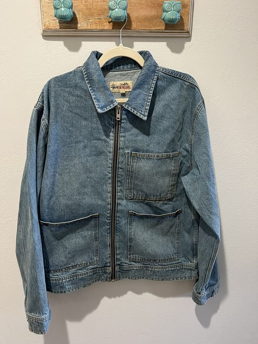 Stussy Stussy Quality Work Wear Zip Up Denim Jacket | Grailed