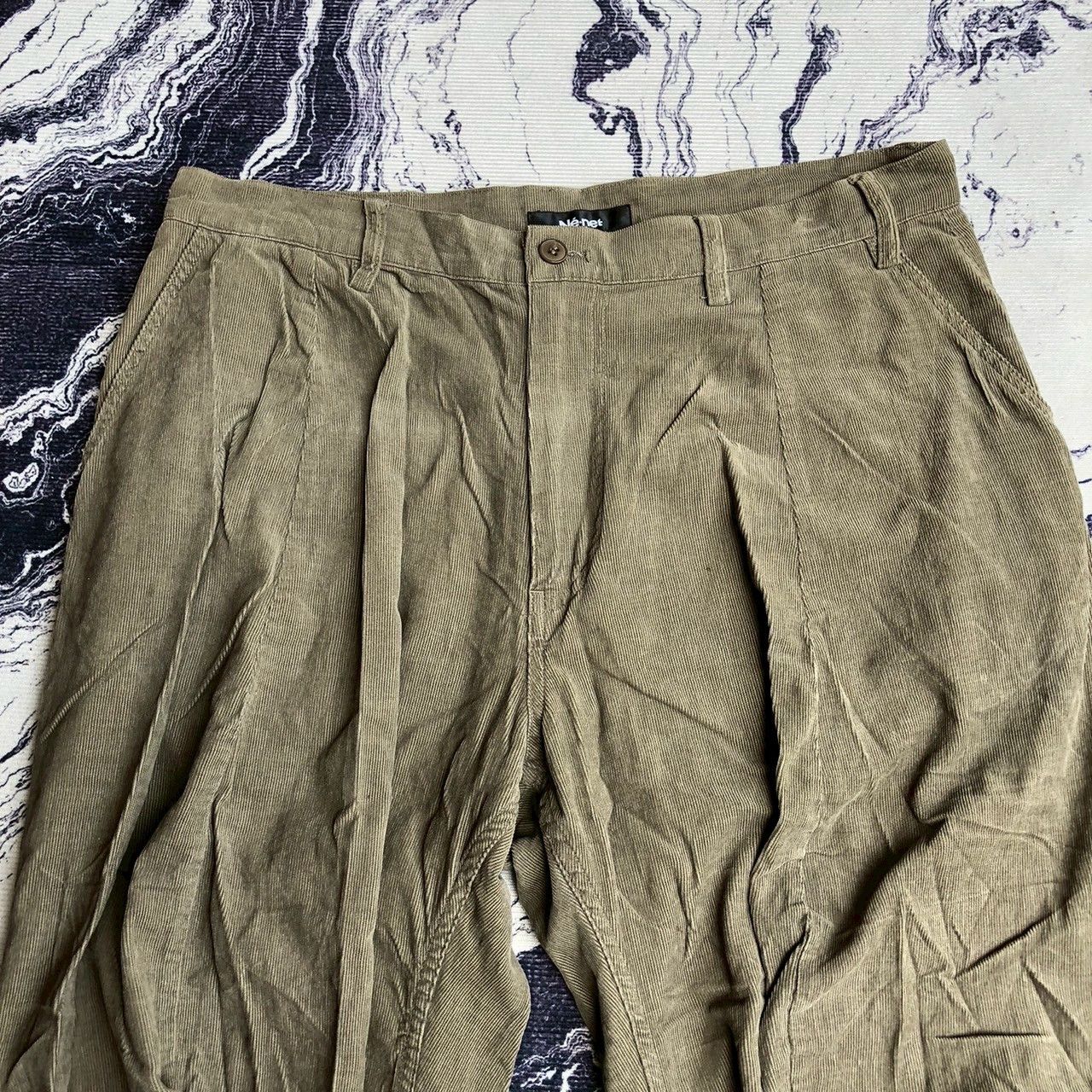 Ne-Net Né-net Sherpa Back Pocket Wide Cropped Trousers Size US 33 - 5 Thumbnail